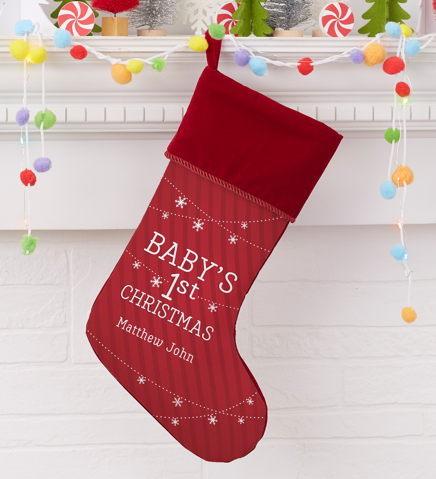 Baby's First Christmas Personalized Christmas Stocking