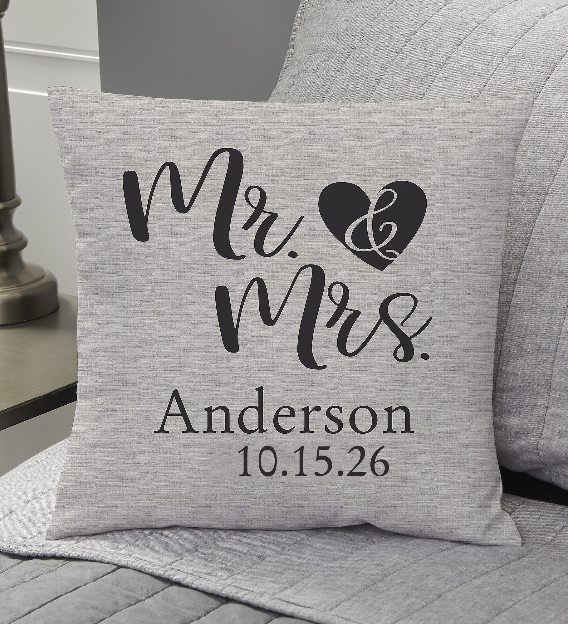 Elegant Couple Personalized Throw Pillow