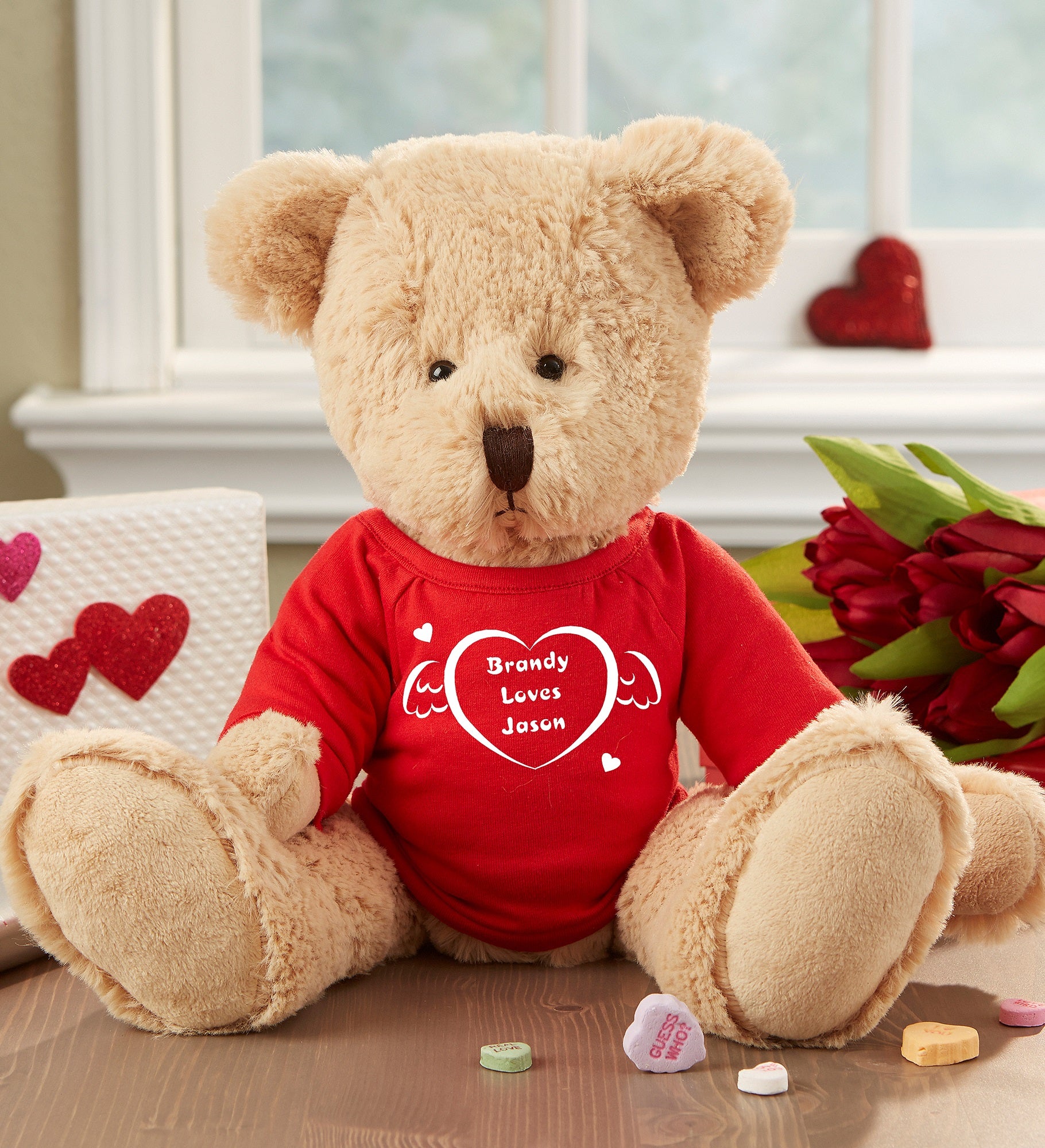I Love You Personalized Heart Teddy Bear
