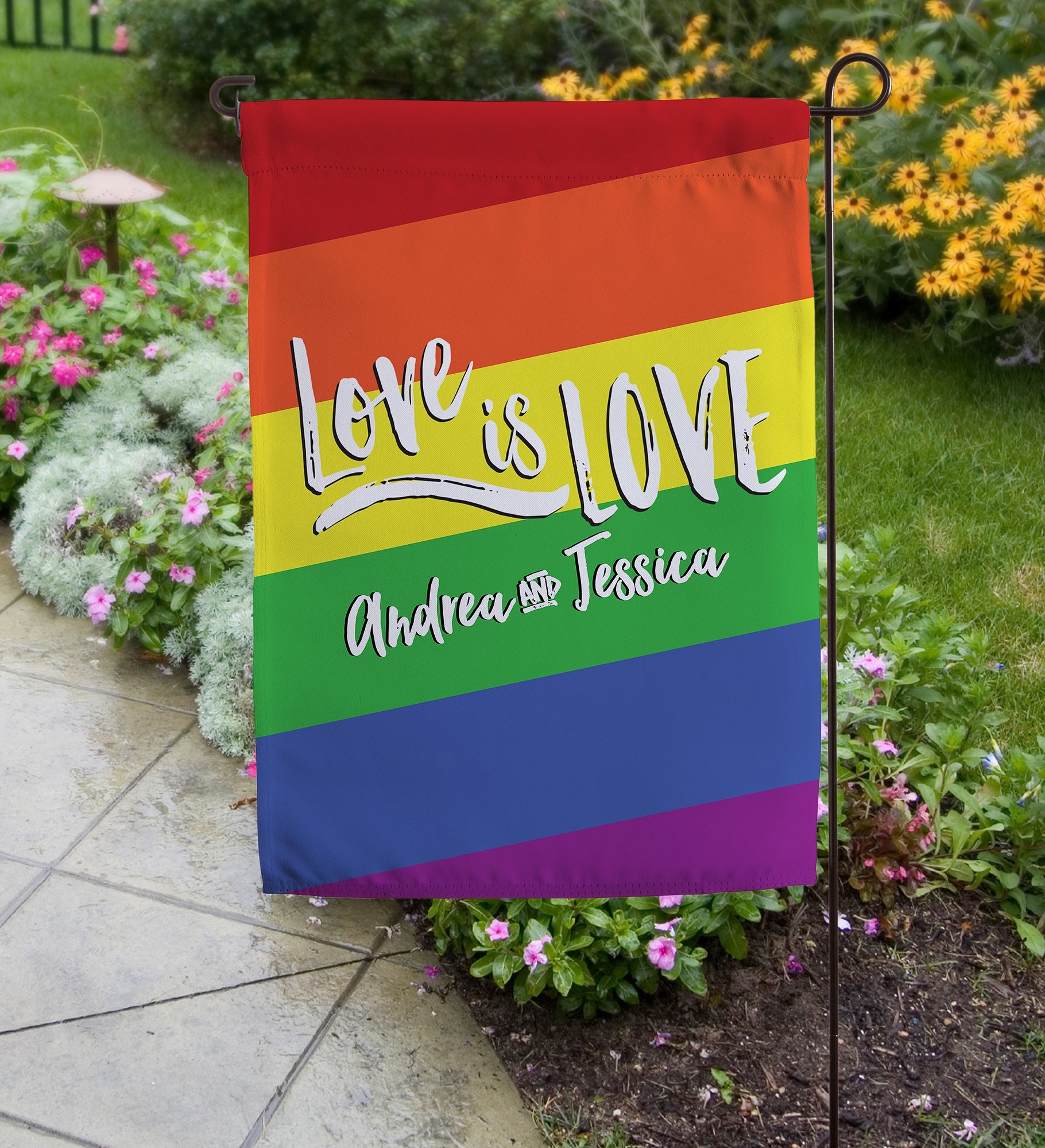Love Is Love Personalized Garden Flag