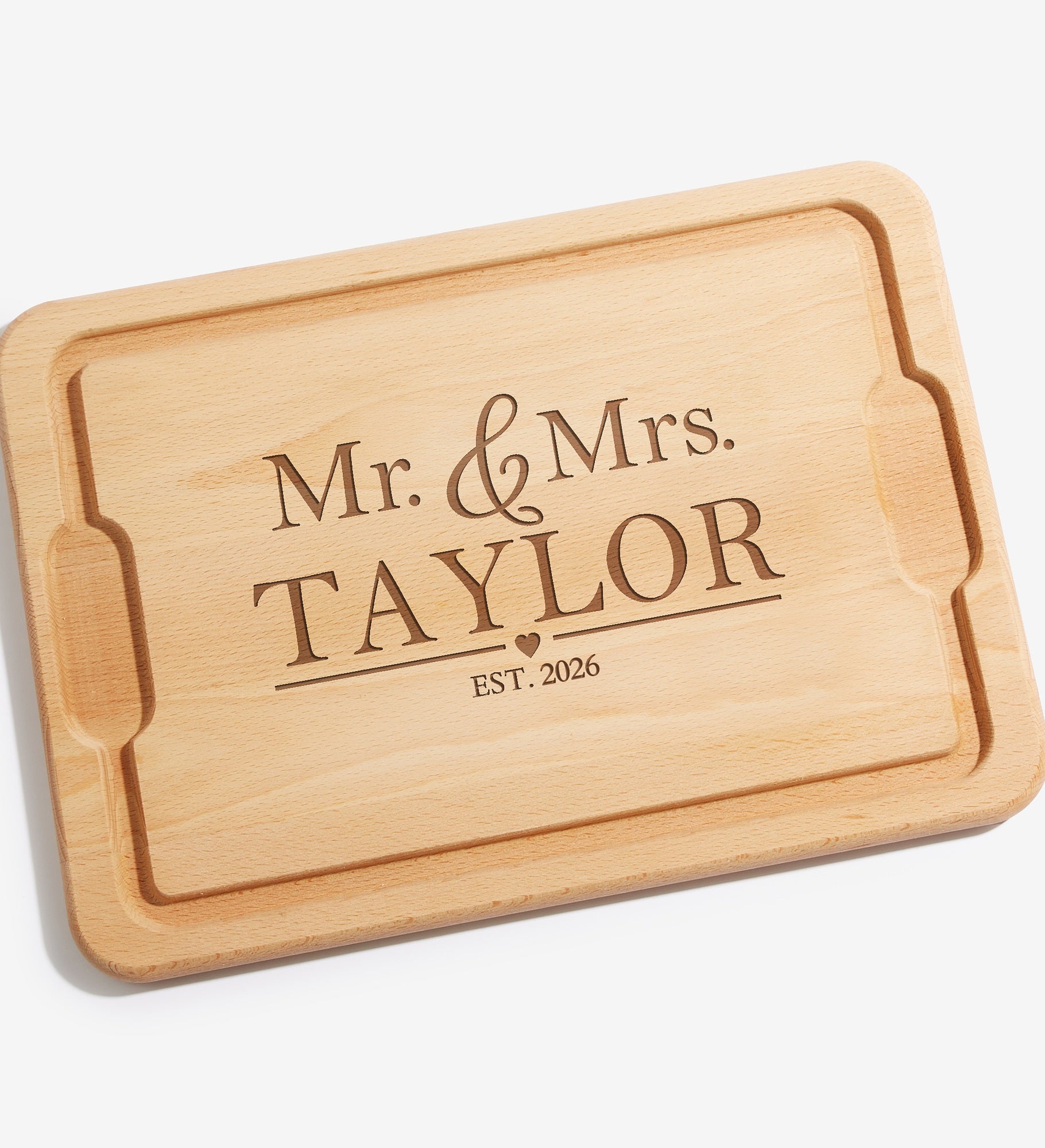 The Wedding Couple Personalized Hardwood Cutting Boards