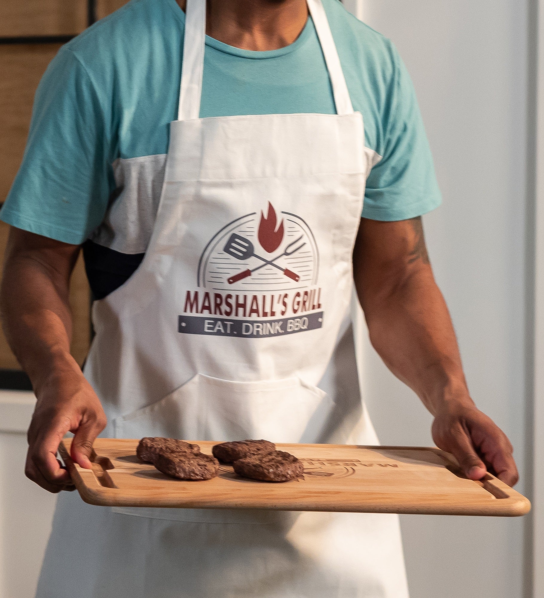 The Grill Personalized Apron & Potholder
