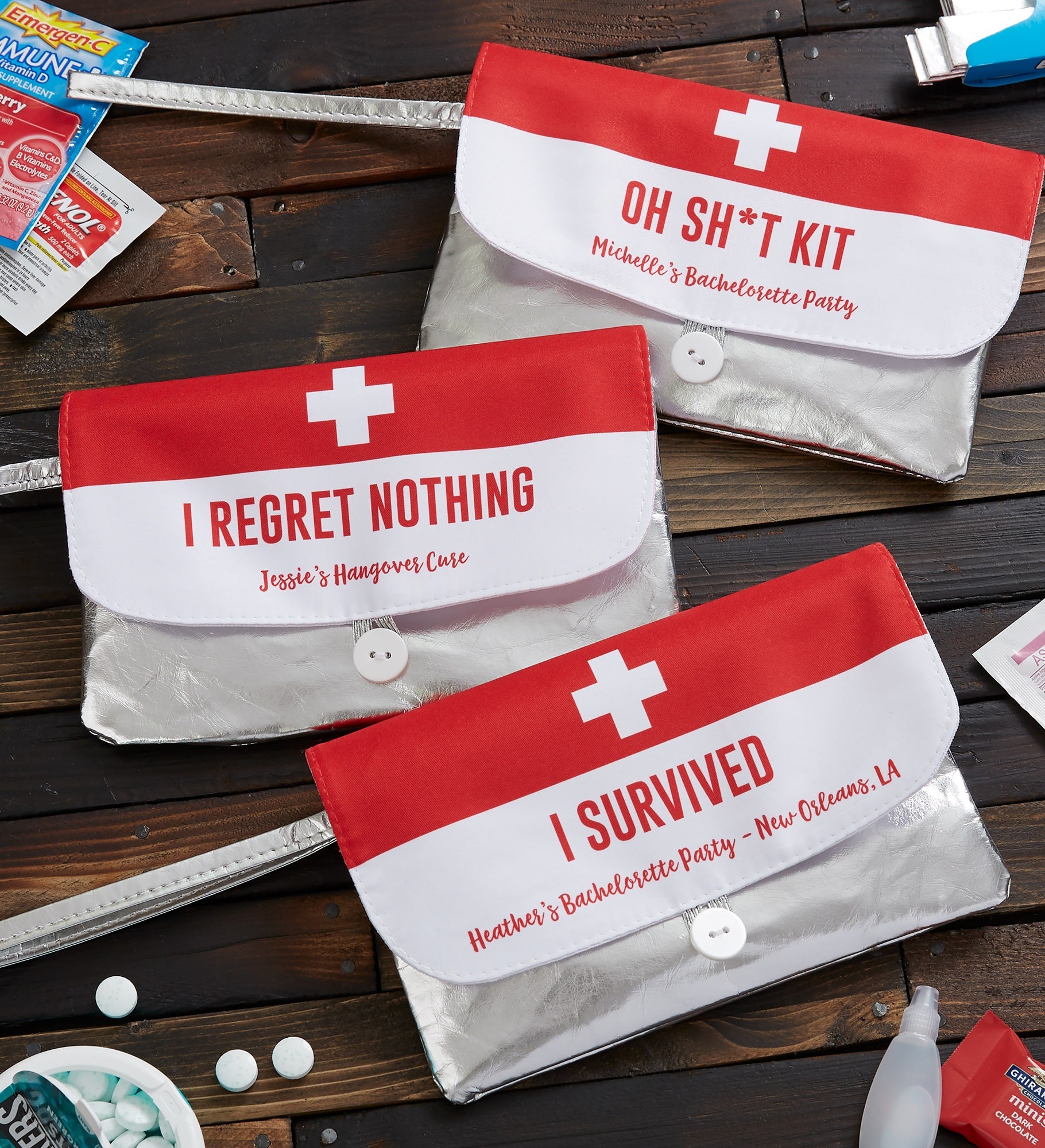 Bachelorette Party Survival Kit Personalized Wristlet