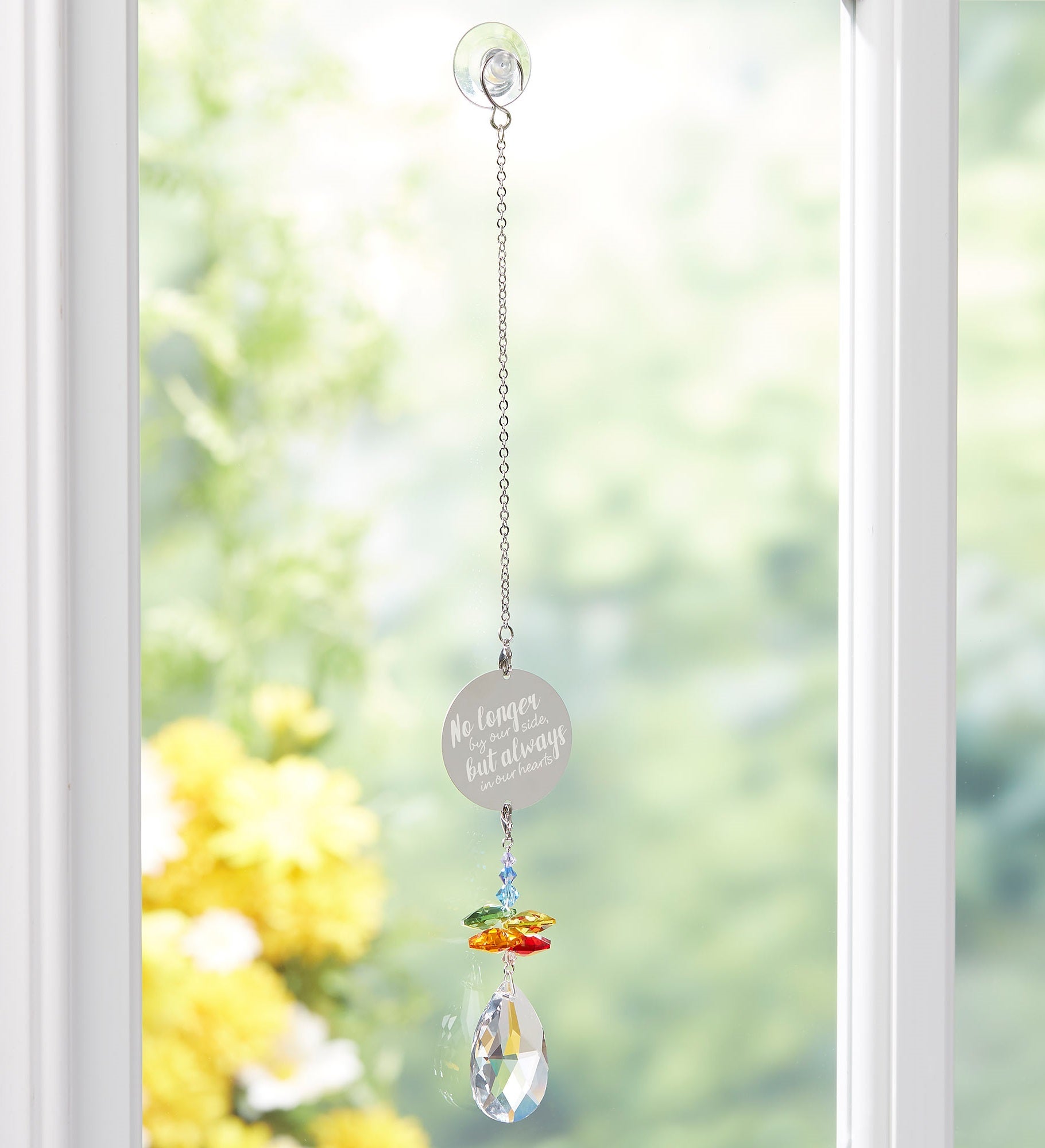 Paw Prints On My Heart Personalized Rainbow Suncatcher