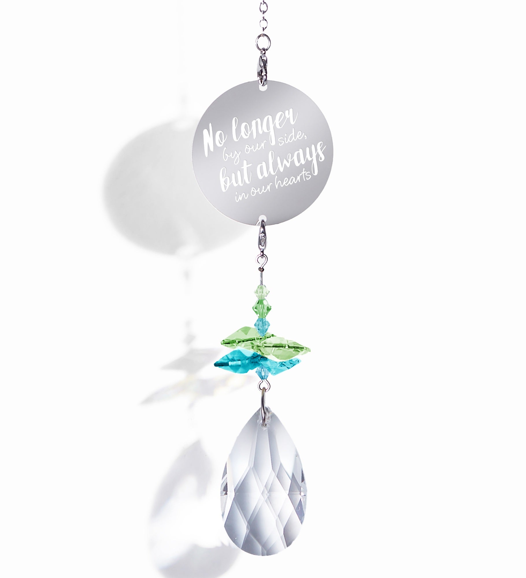 Paw Prints On My Heart Personalized Rainbow Suncatcher