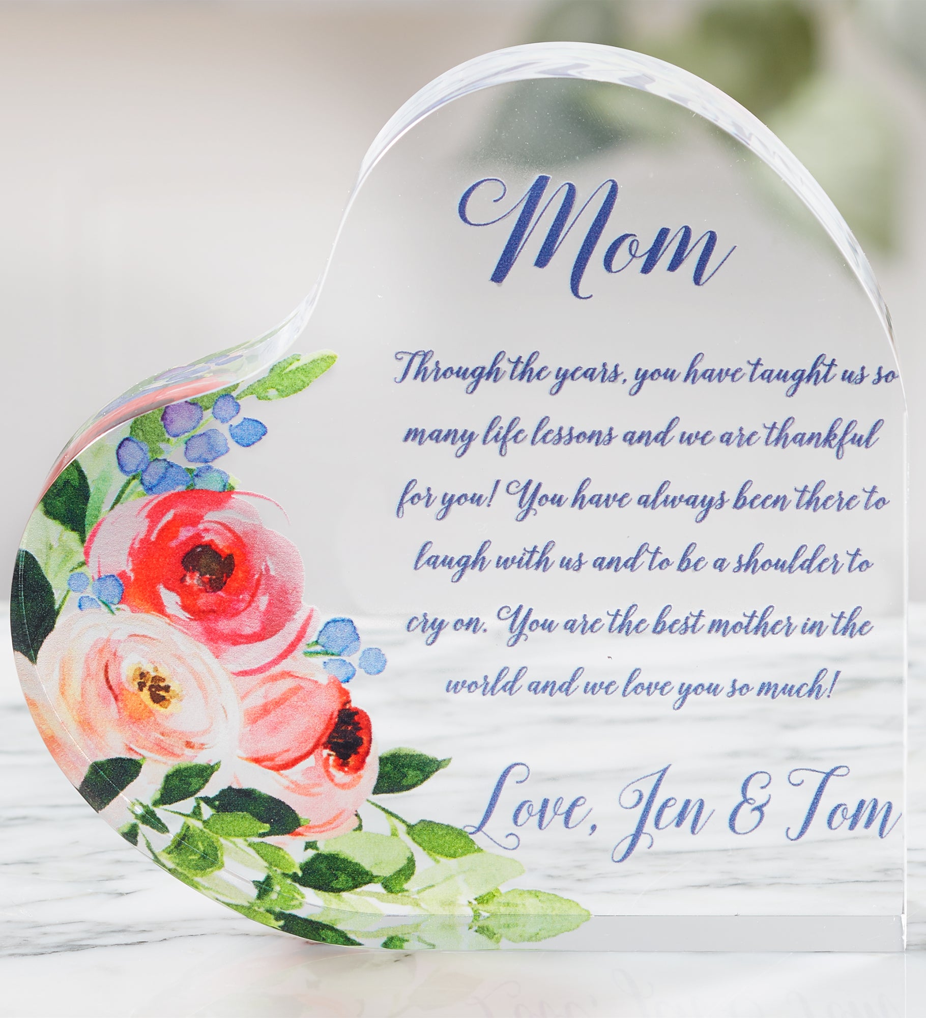 Write Your Own Mother Personalized Colored Heart Keepsake