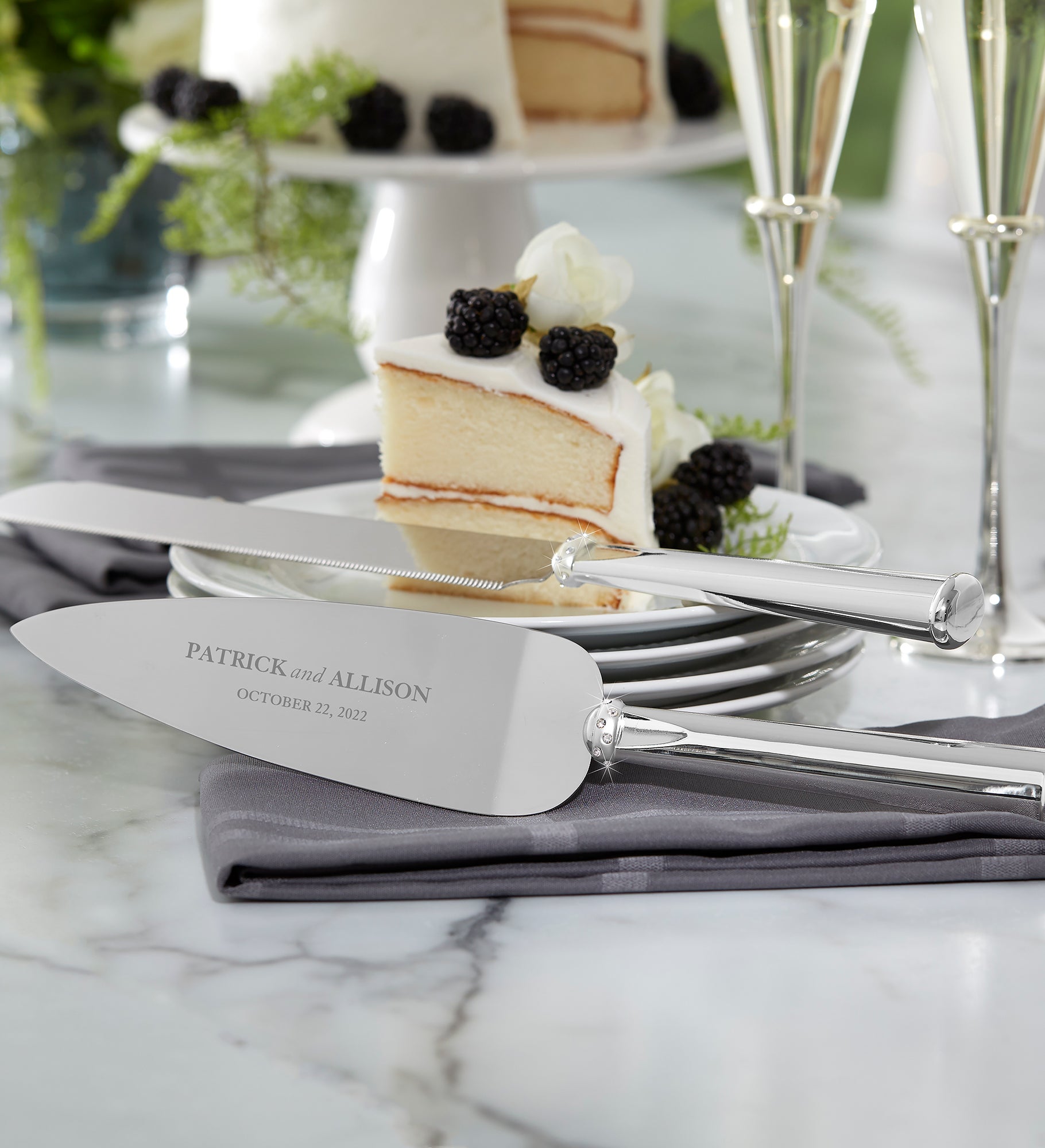 Lenox® Devotion Engraved Cake Knife & Server Set