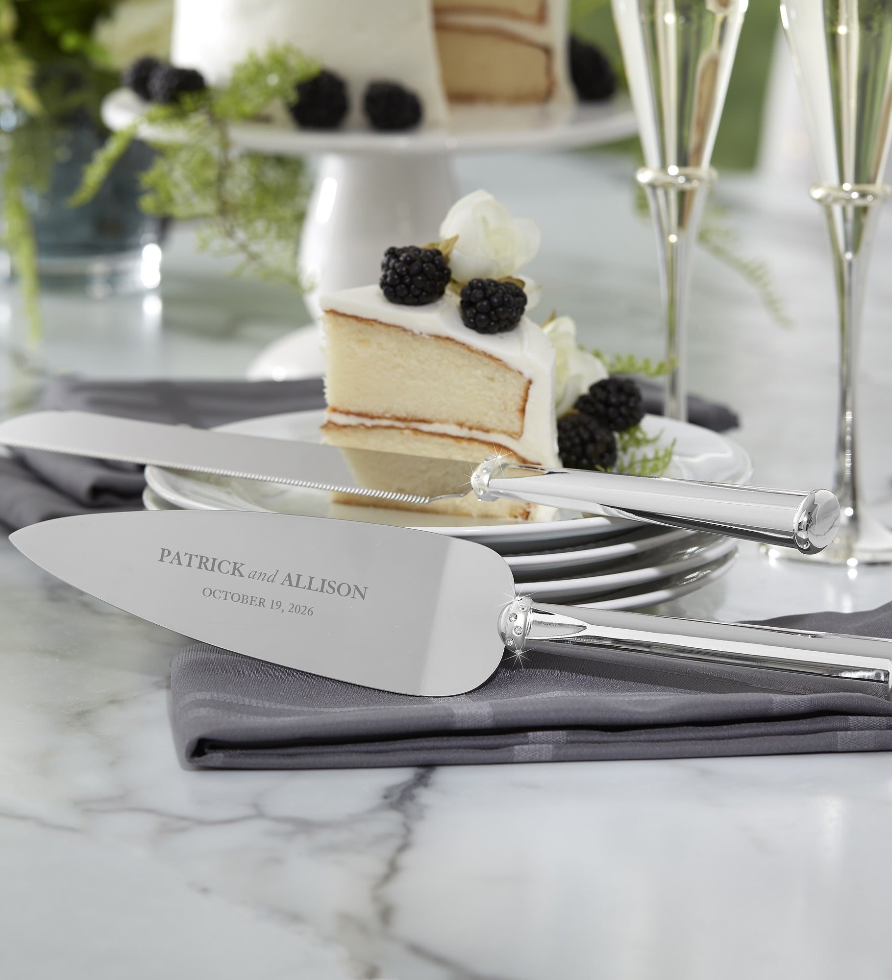 Lenox® Devotion Engraved Cake Knife & Server Set