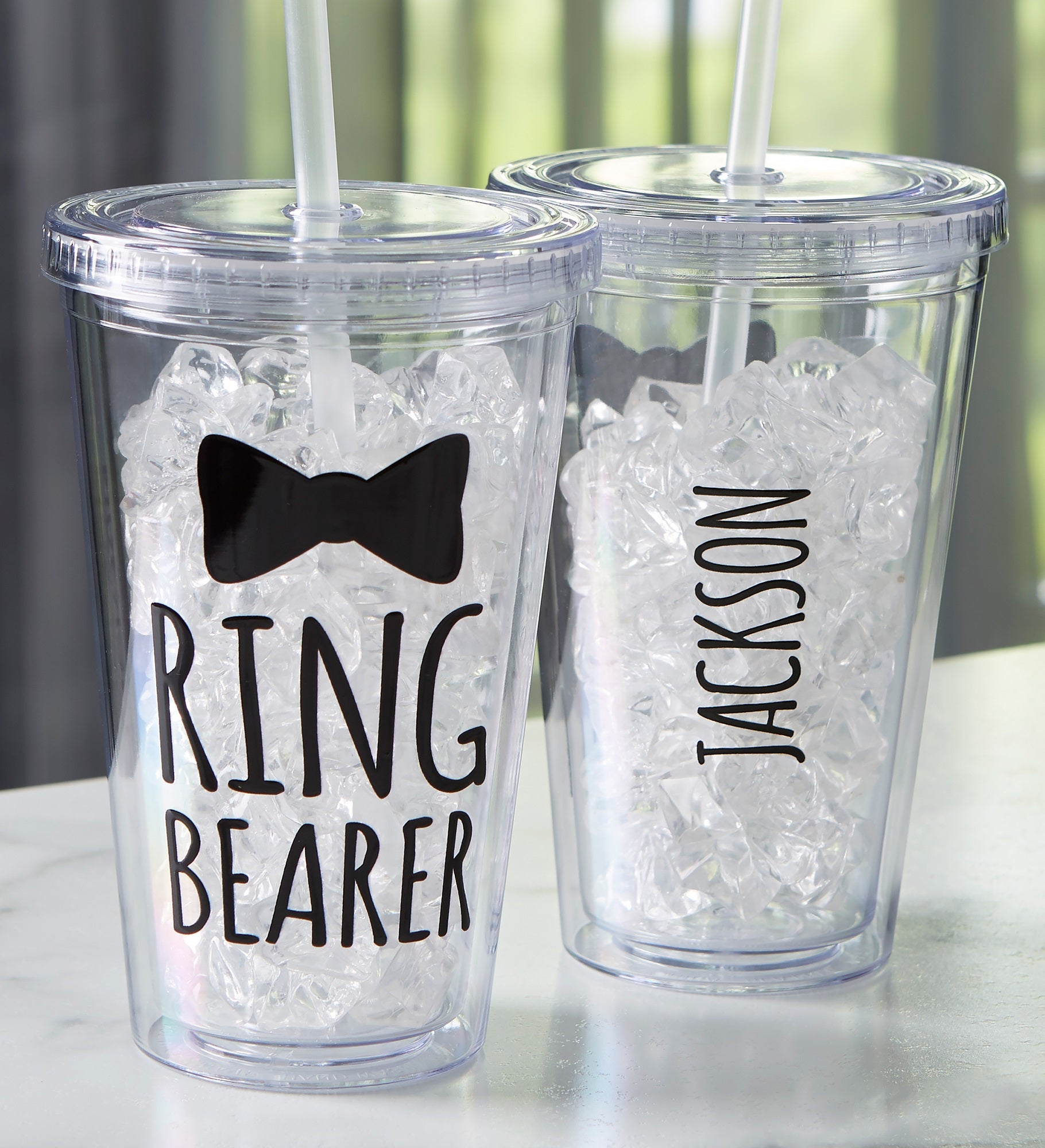 Ring Bearer Personalized 17 oz. Acrylic Insulated Tumbler