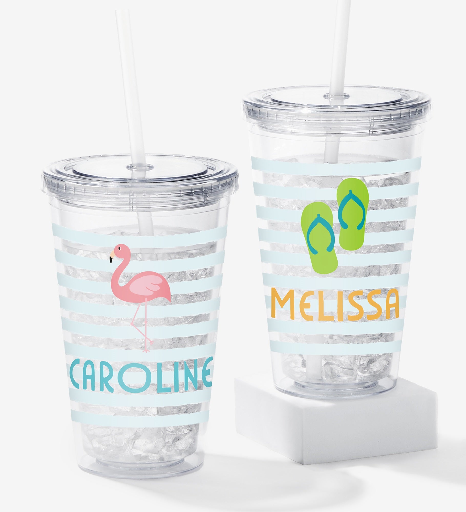 Beach Fun Personalized 17 oz. Acrylic Insulated Tumbler