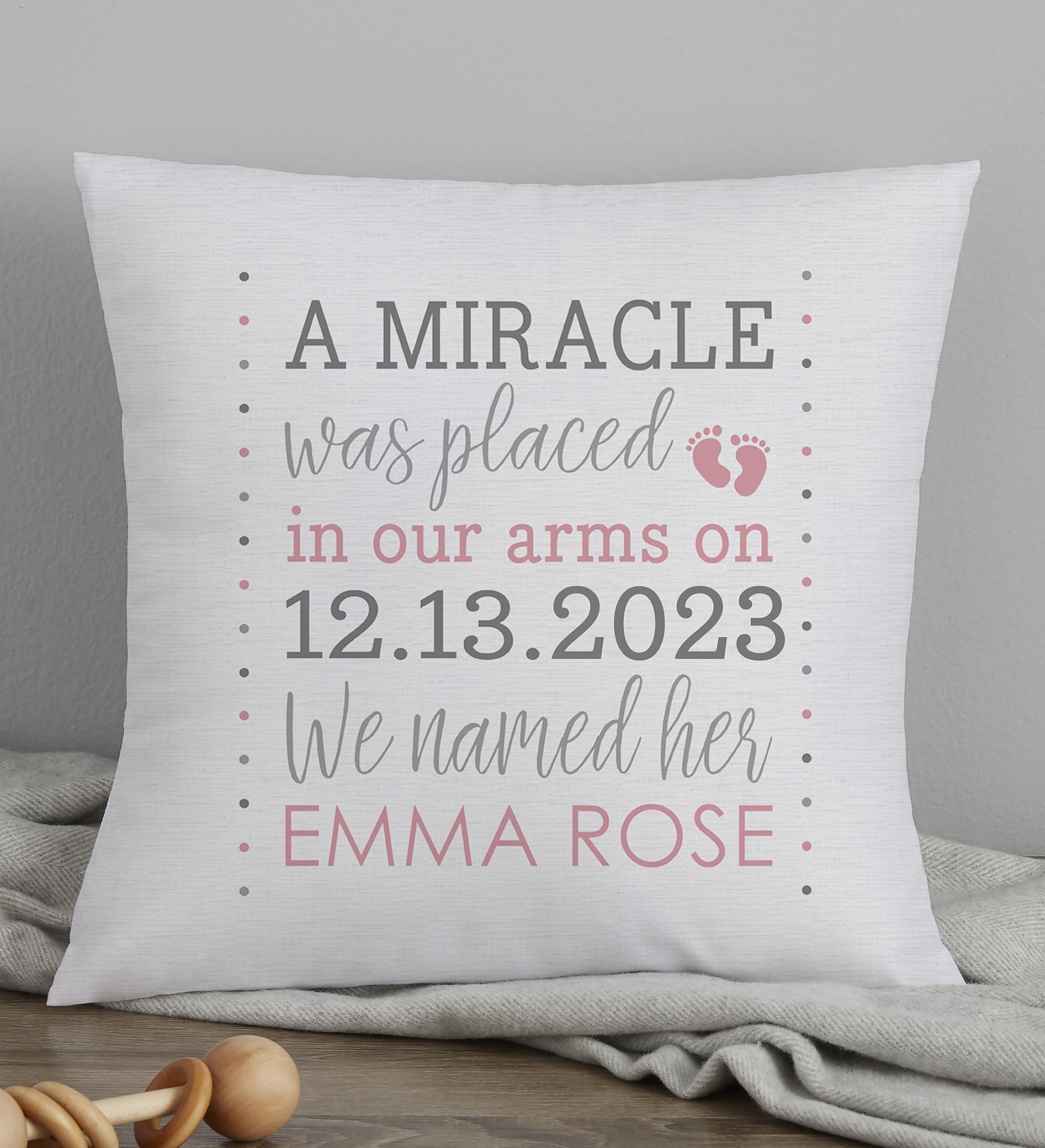 Baby Girl's Story Personalized Keepsake Pillow