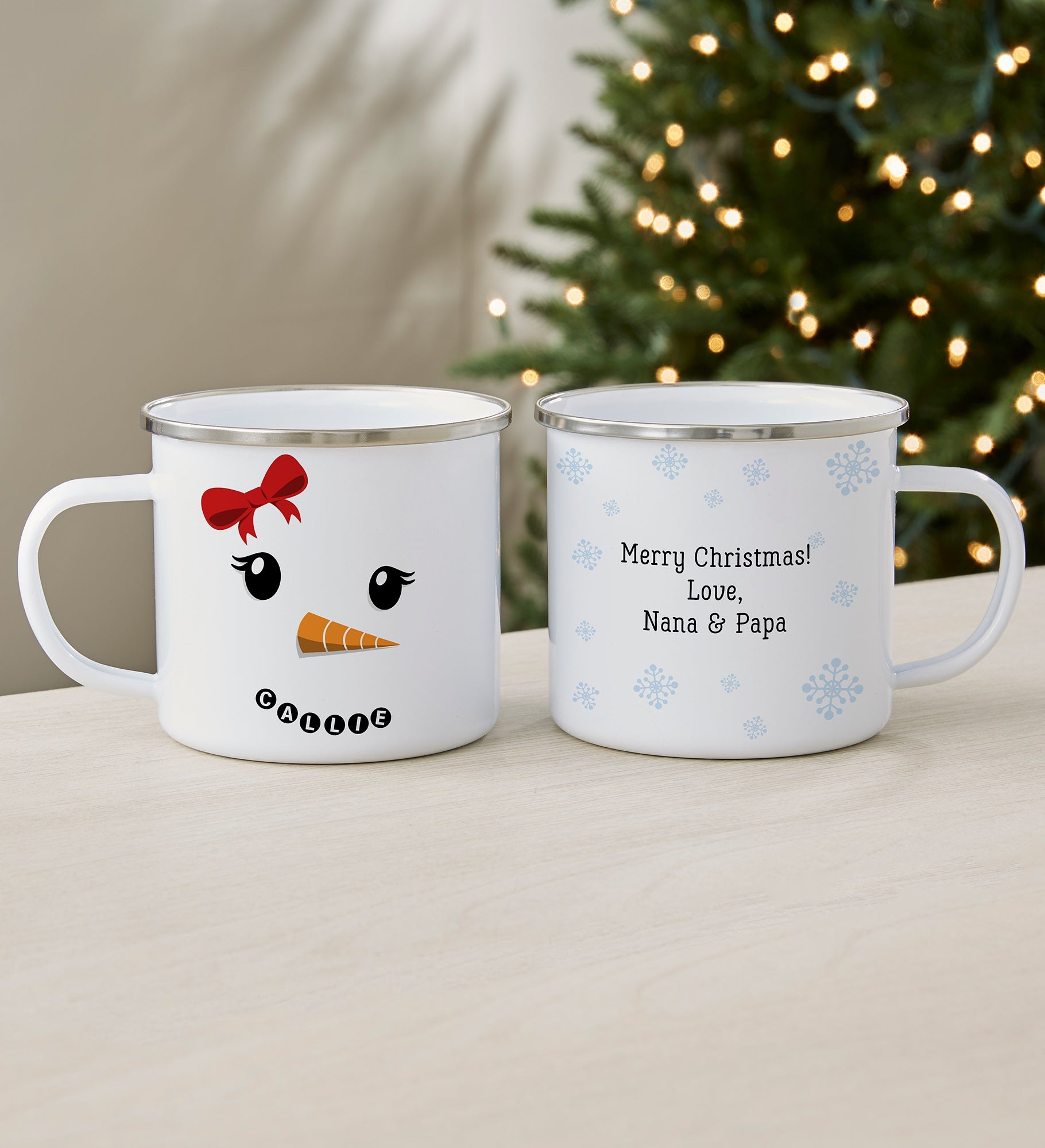 Snowman Character Personalized Camp Mug