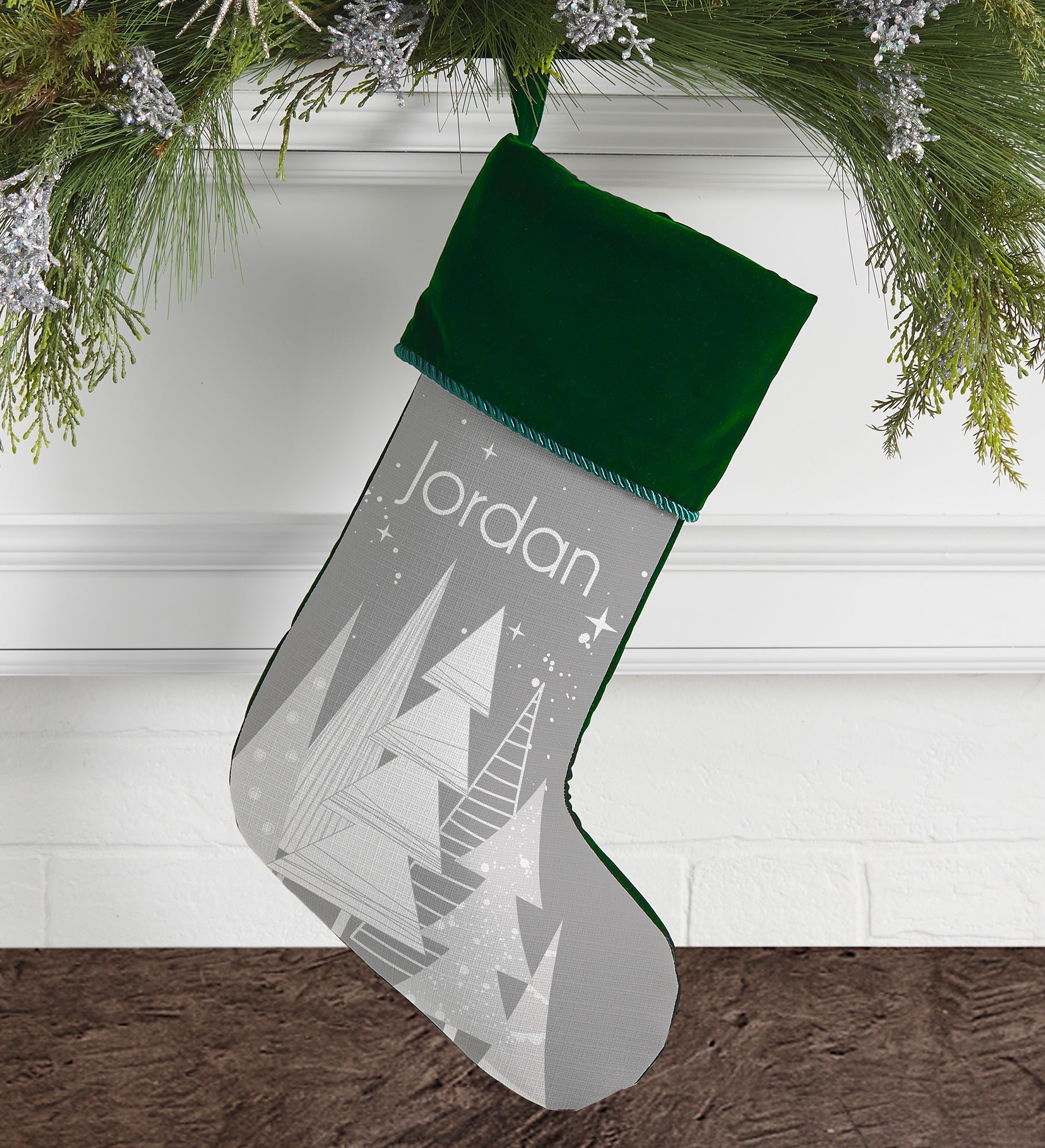 Frosty Neutrals Personalized Christmas Stockings
