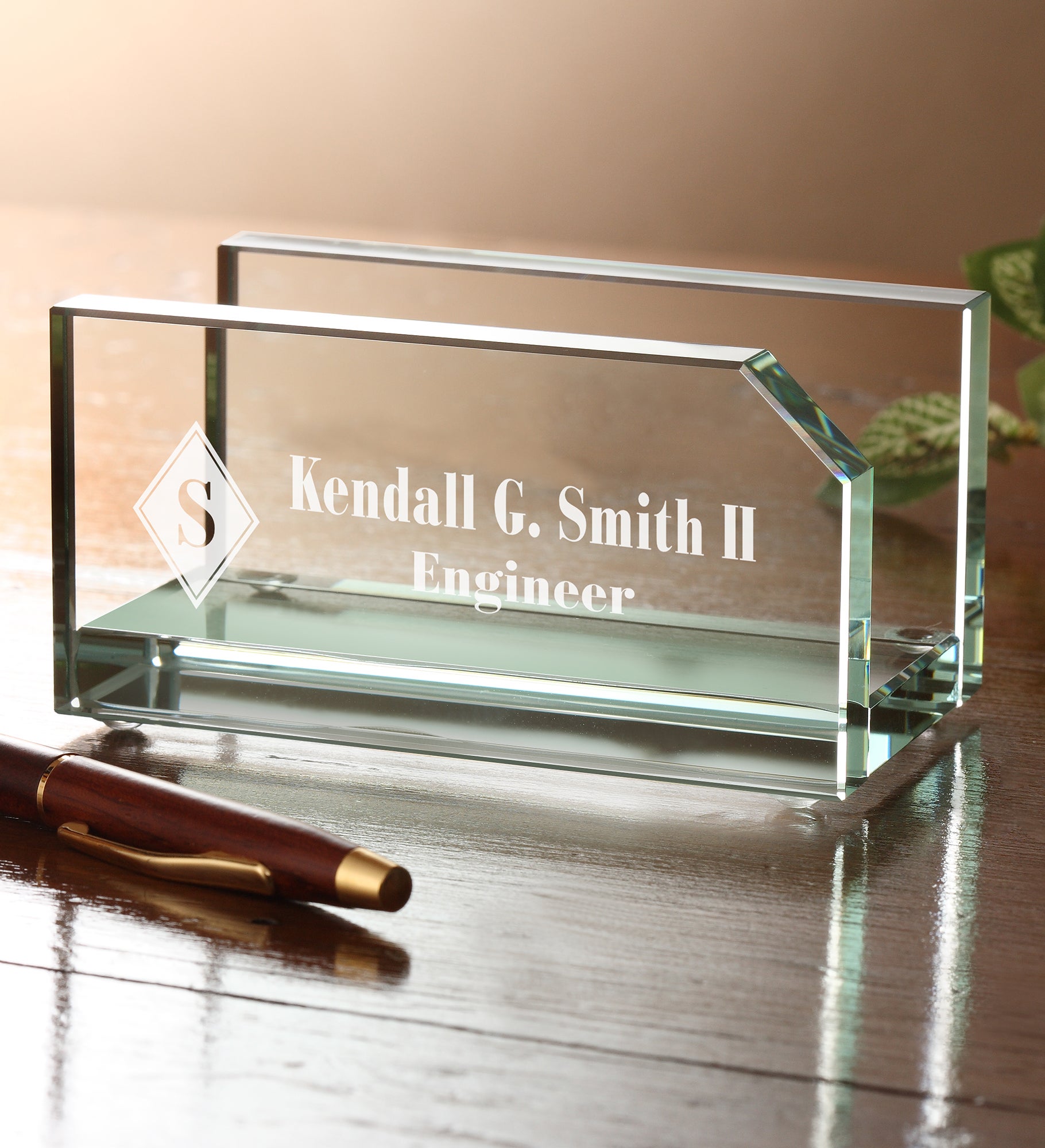 Executive Personalized Business Card Holder