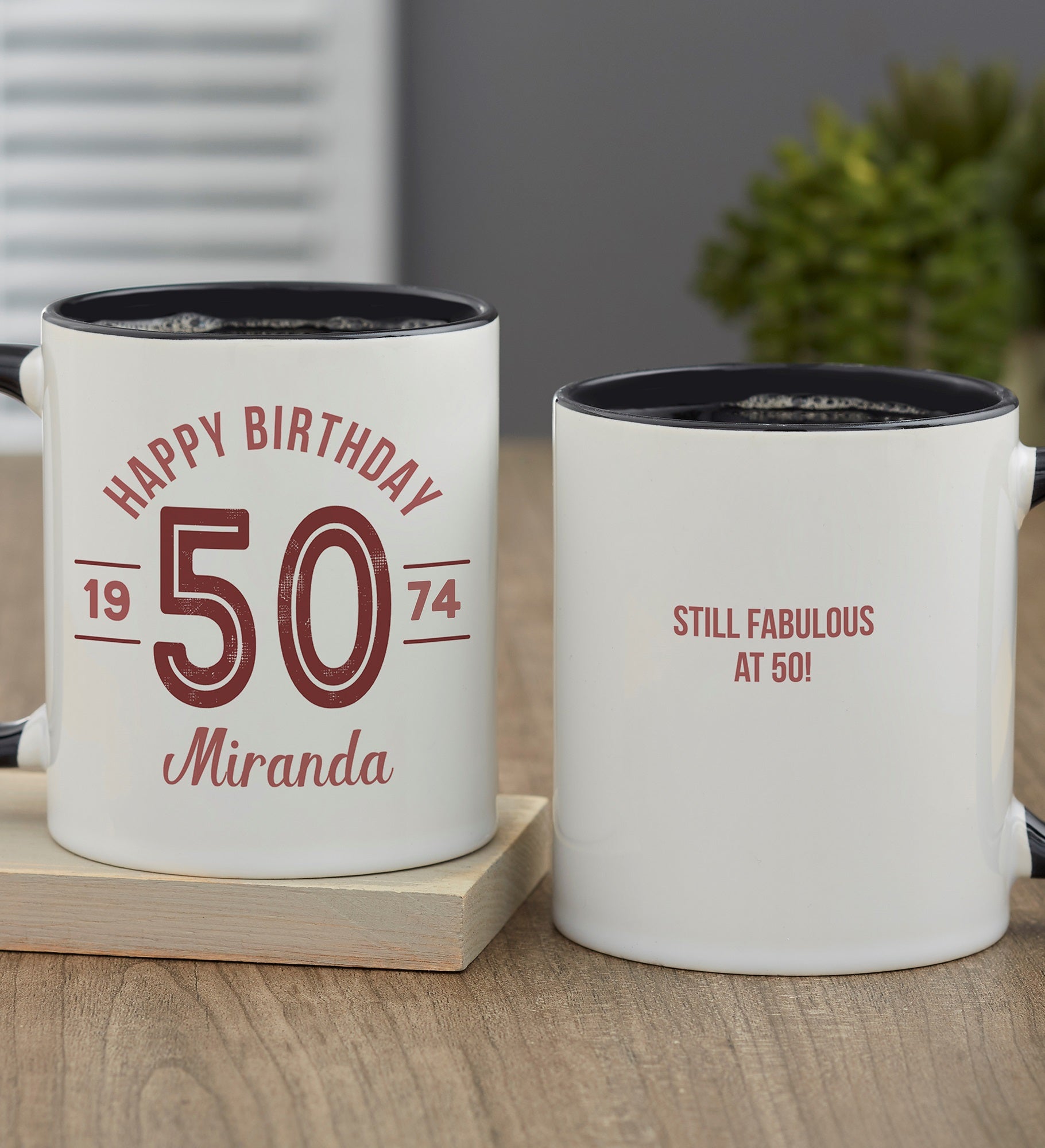 Modern Birthday Personalized Coffee Mugs
