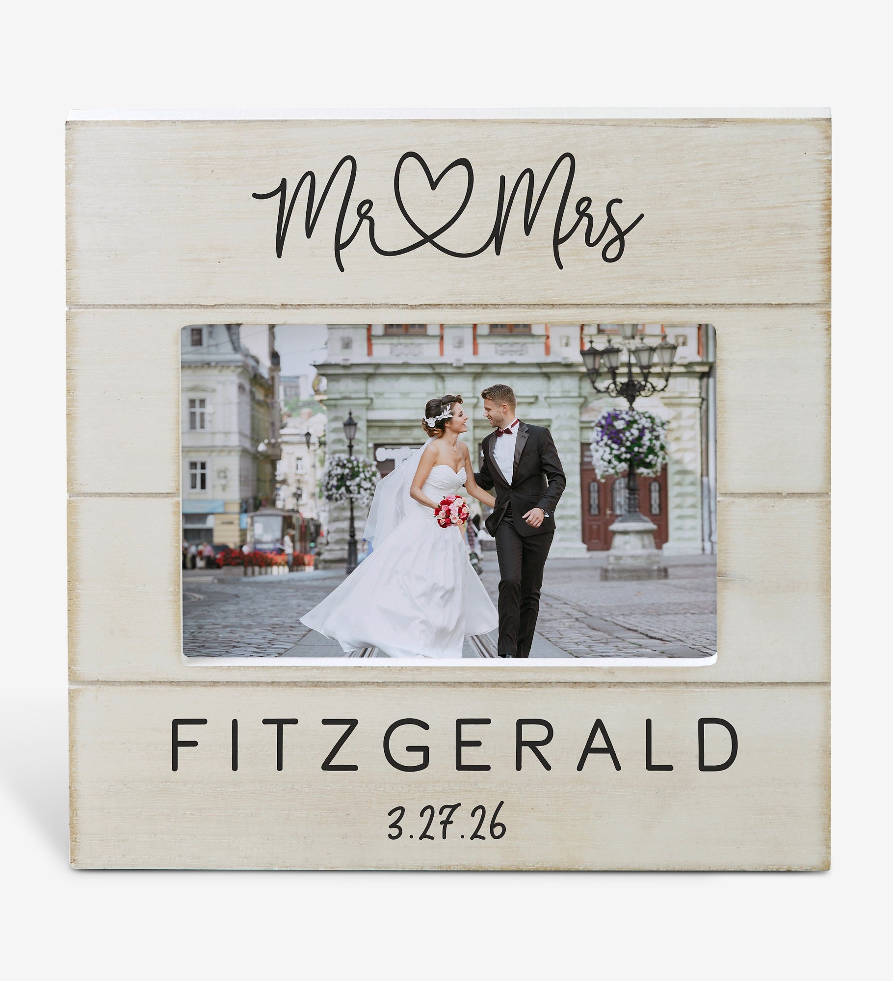 Infinite Love Personalized Wedding Shiplap Picture Frame