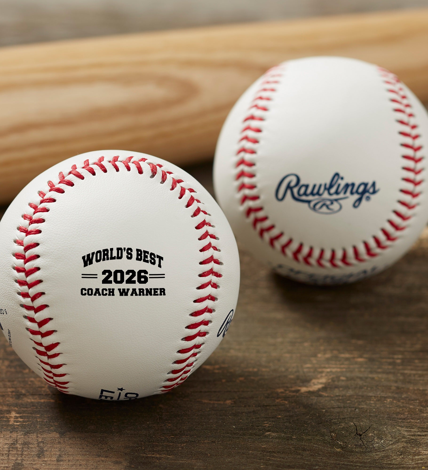 Coach of the Year Personalized Rawlings Baseball