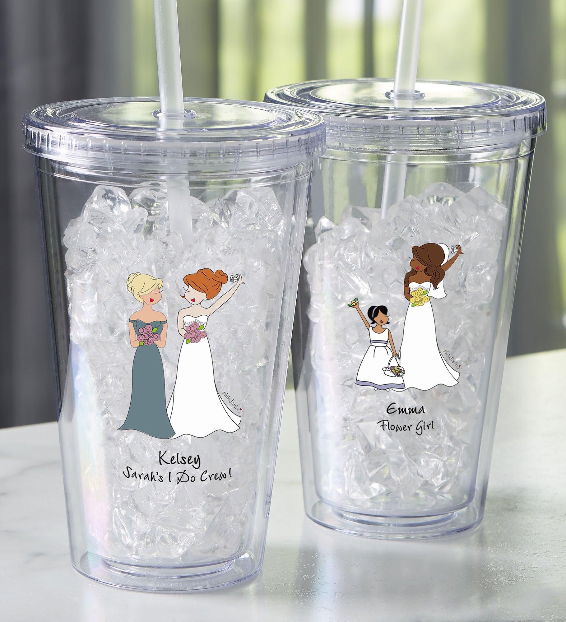 philoSophie's® Bridal Party Personalized 17 oz. Acrylic Insulated Tumbler