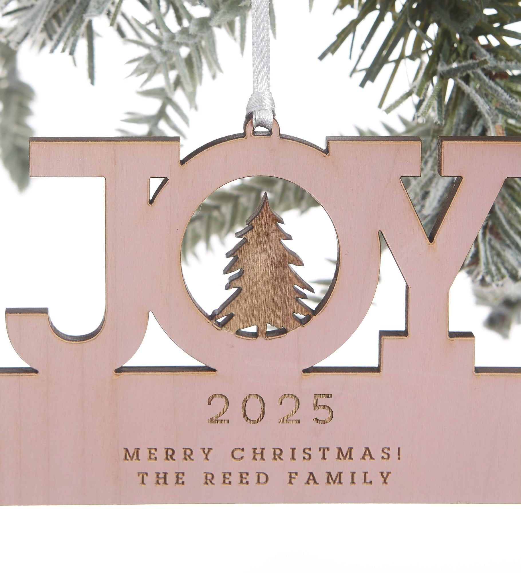Family Joy Personalized Wood Ornament
