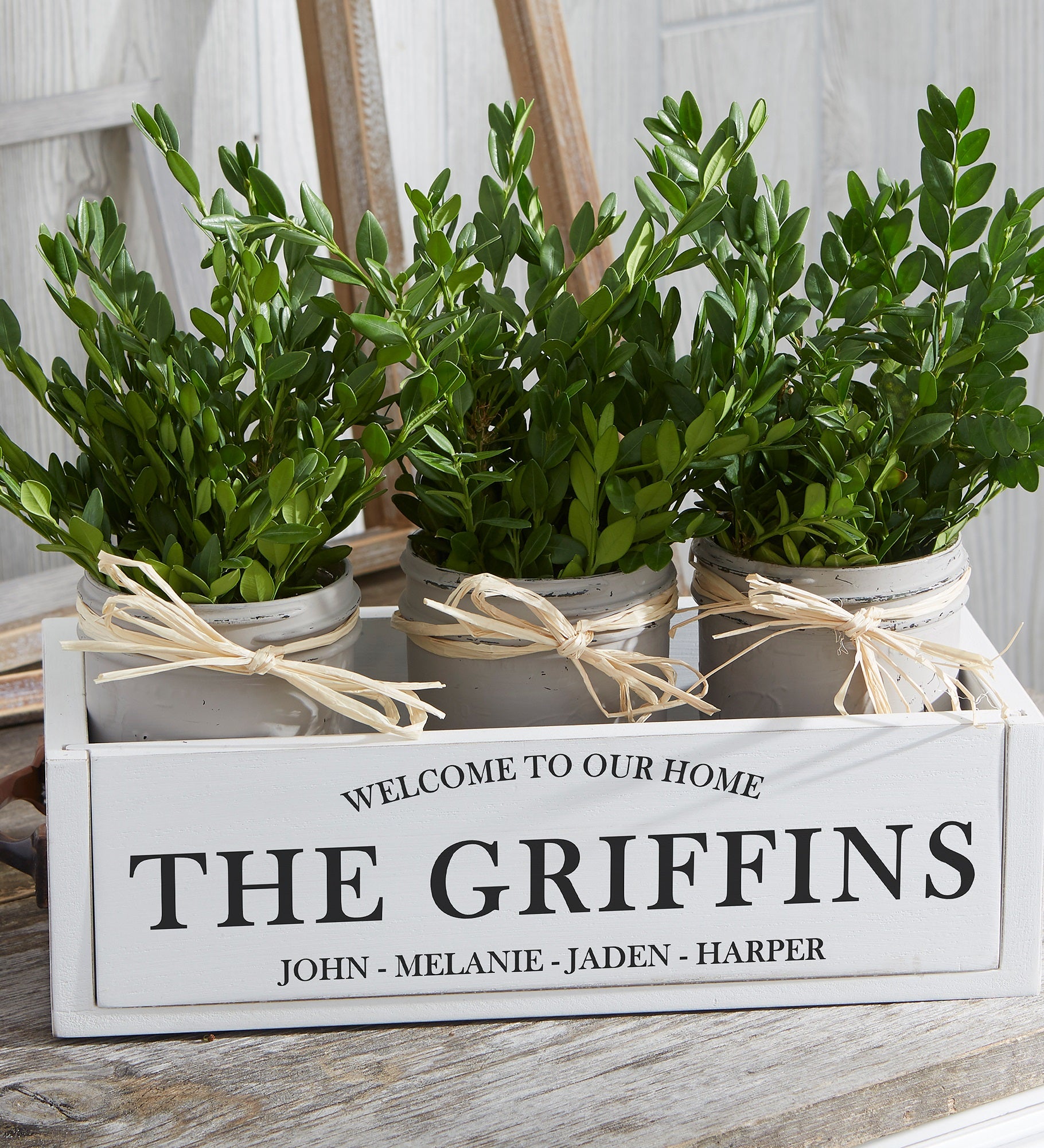 Family Market Personalized Decorative Wood Entry Table Box