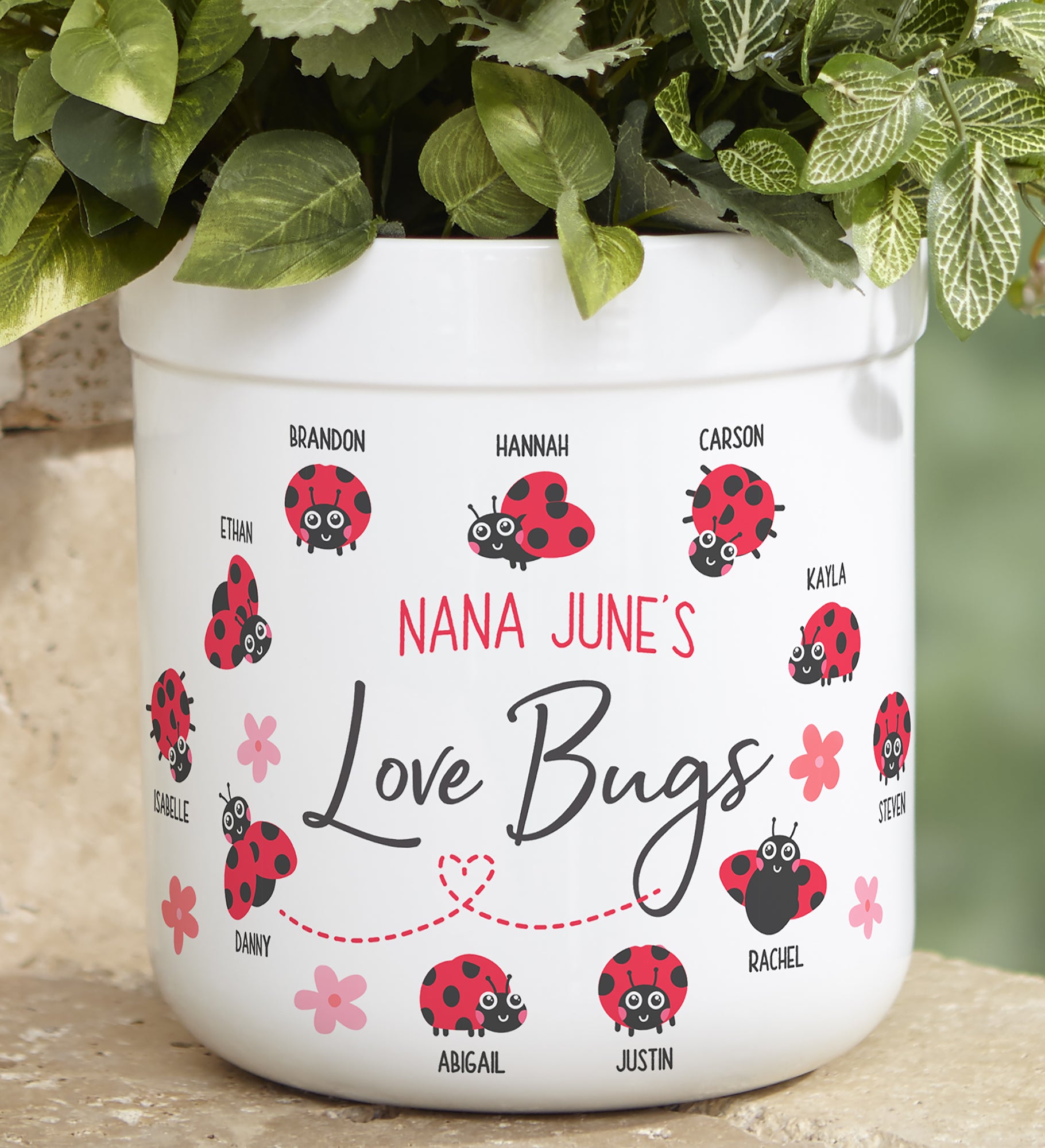 Love Bugs Personalized Outdoor Flower Pot