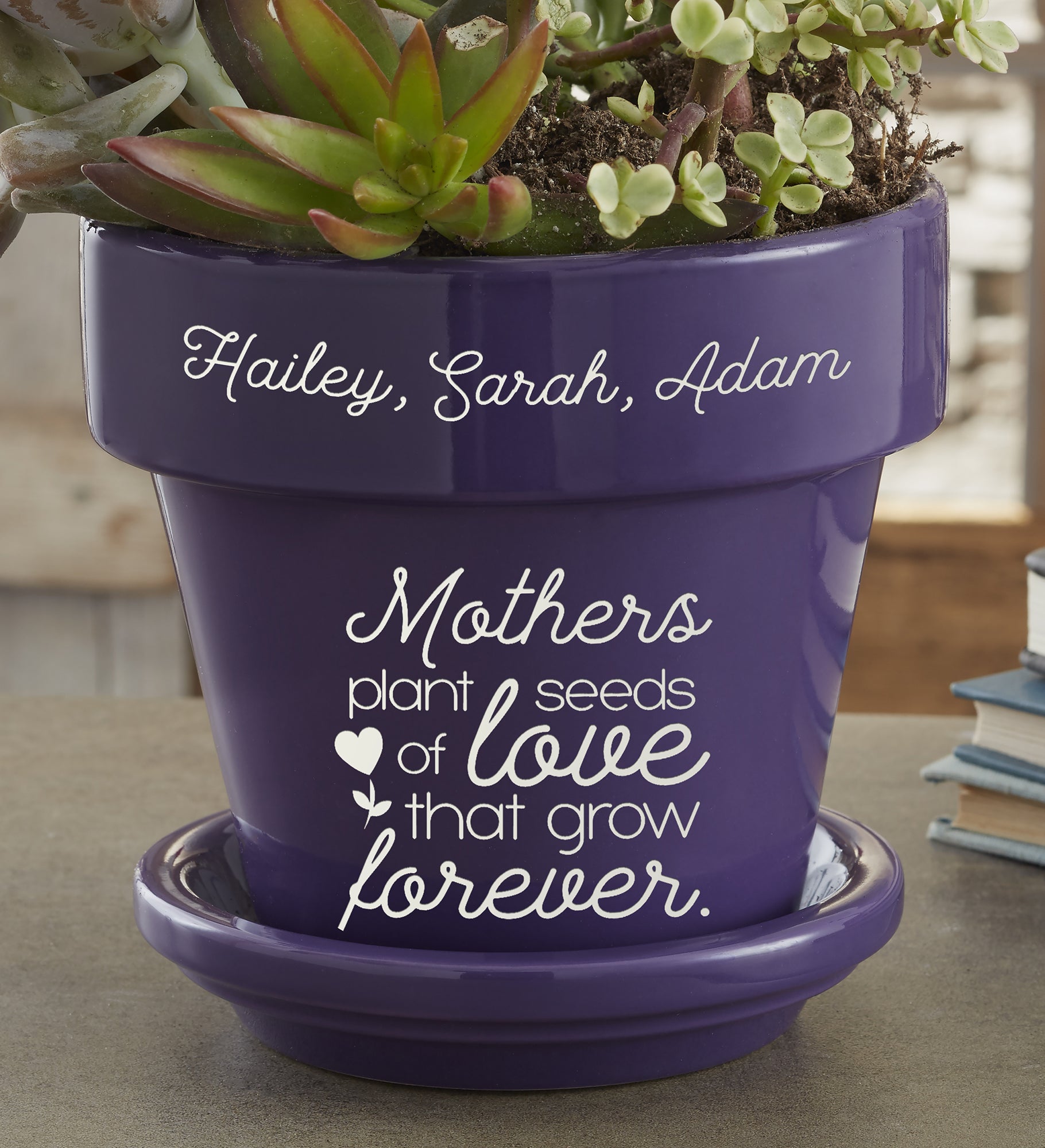 Seeds of Love Personalized Flower Pot for Mom