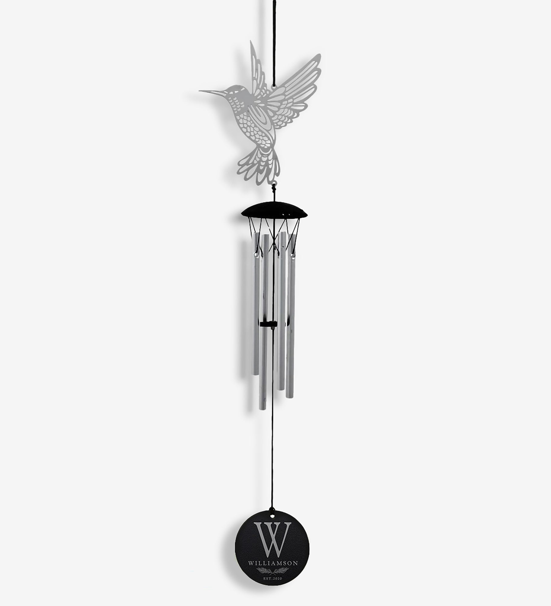 Family Laurel Personalized Hummingbird Wind Chimes