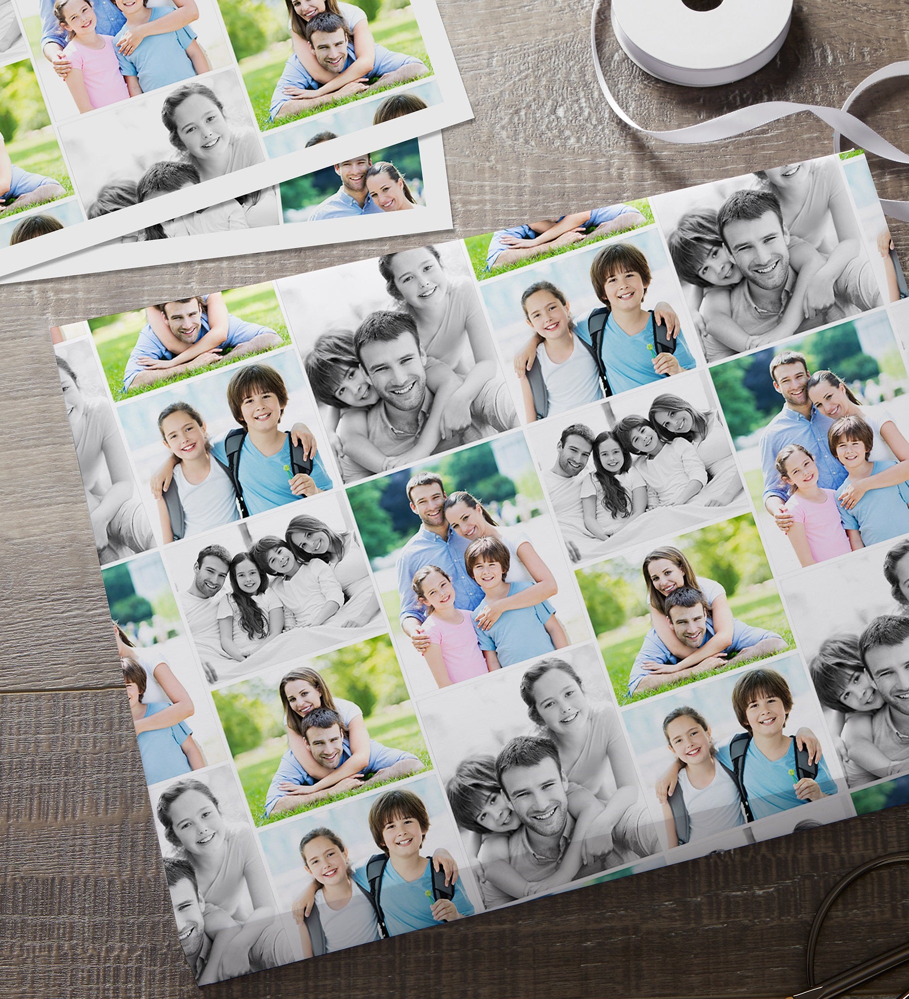 Photo Collage Personalized Photo Wrapping Paper
