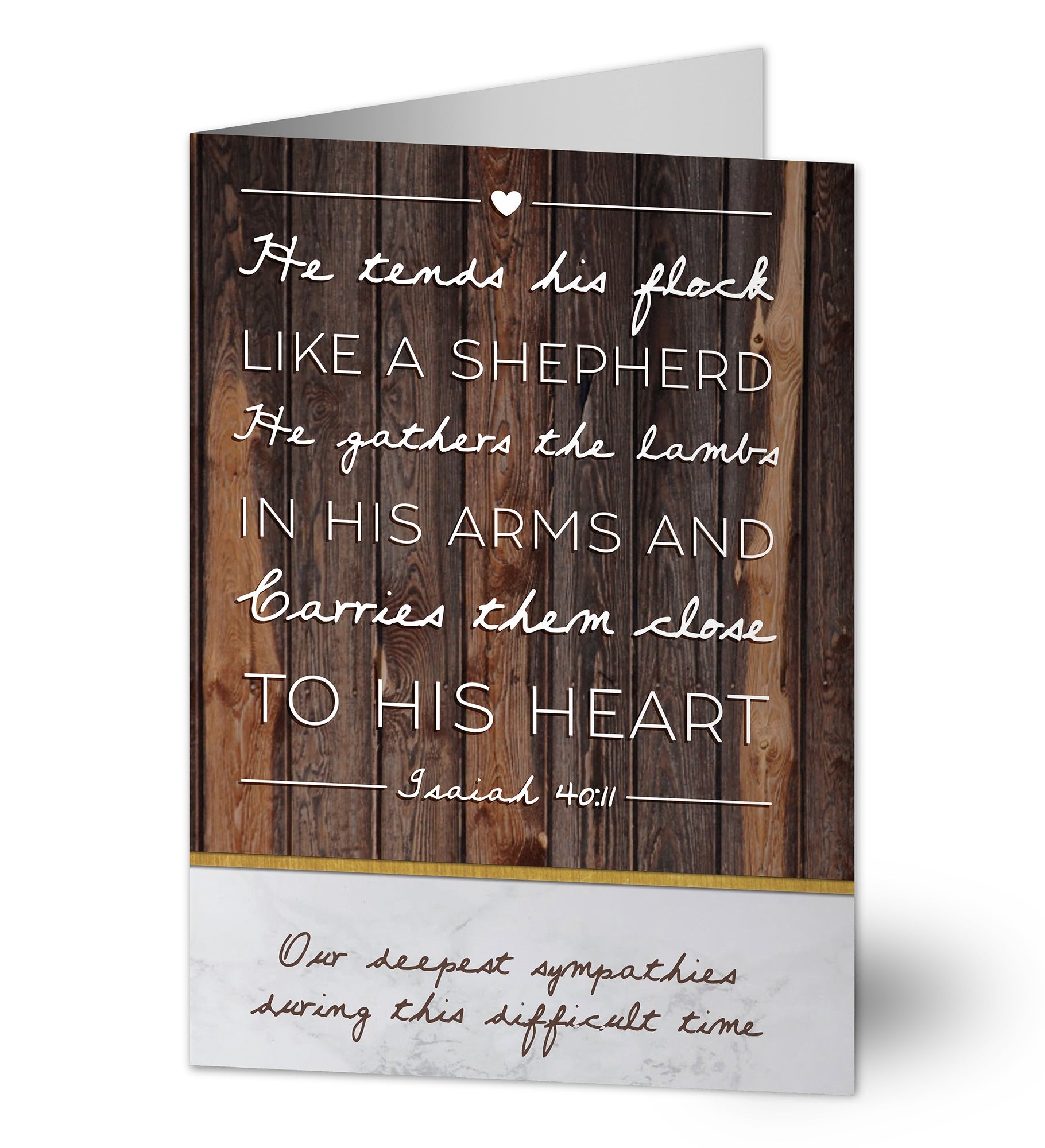 Tends His Flock Sympathy Greeting Card