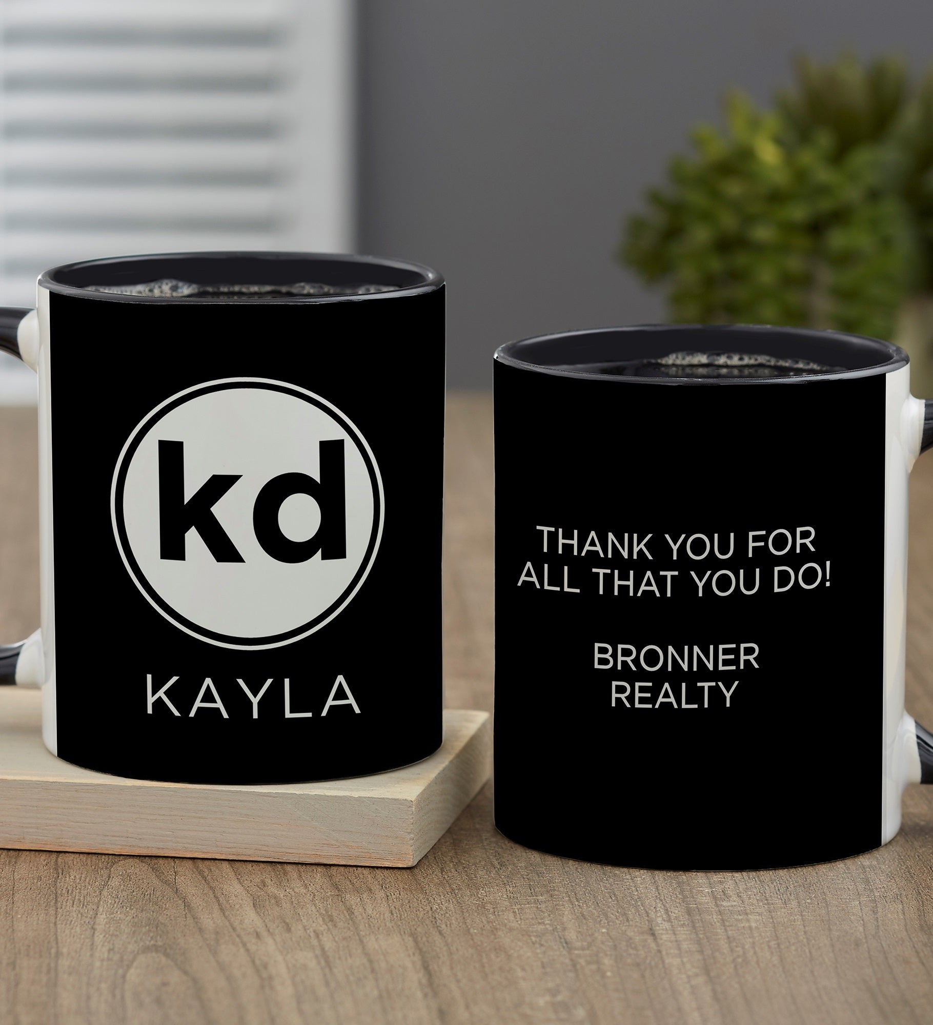 Modern Initials Personalized Coffee Mugs