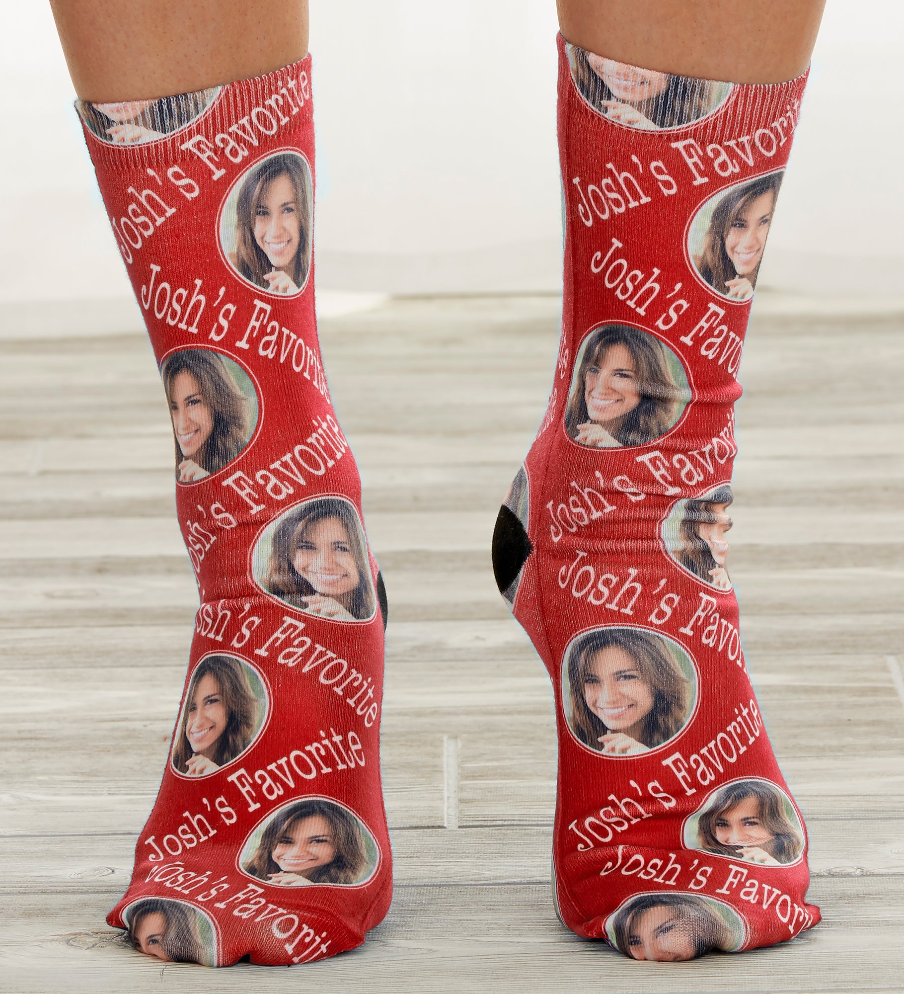 Personalized Romantic Photo Adult Socks