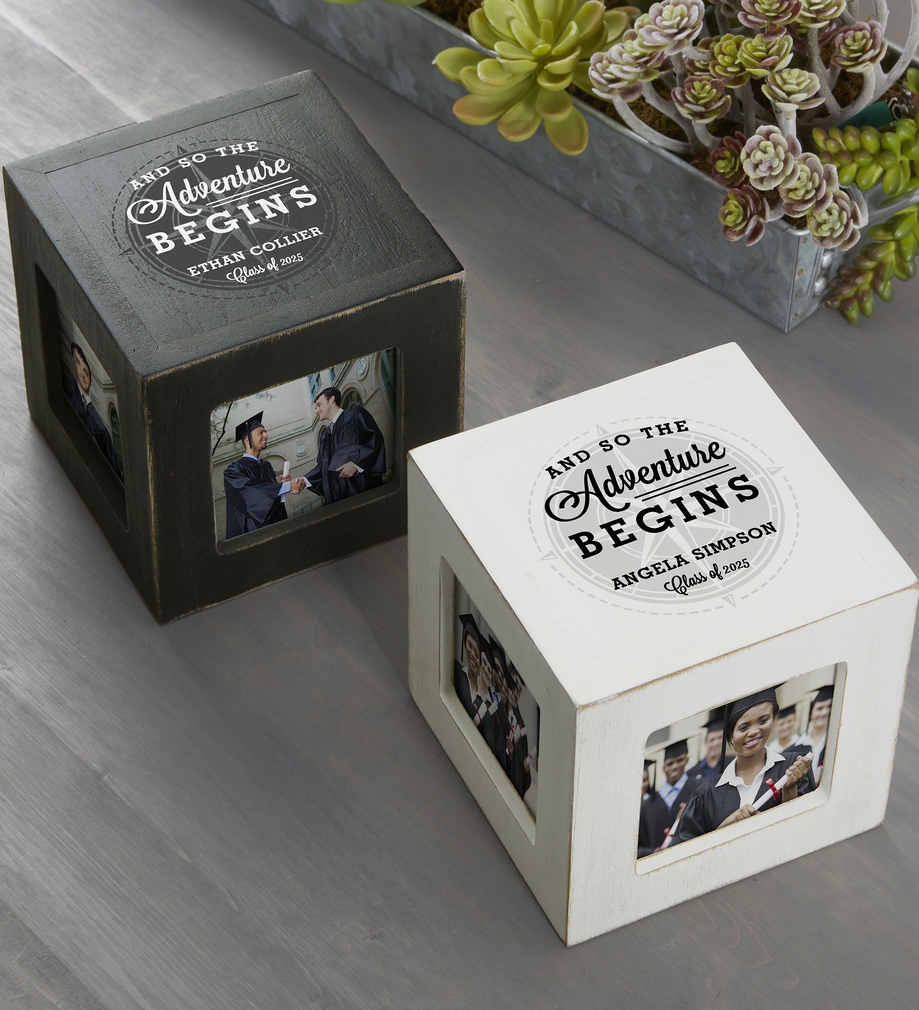 Graduation Compass Personalized Photo Cubes