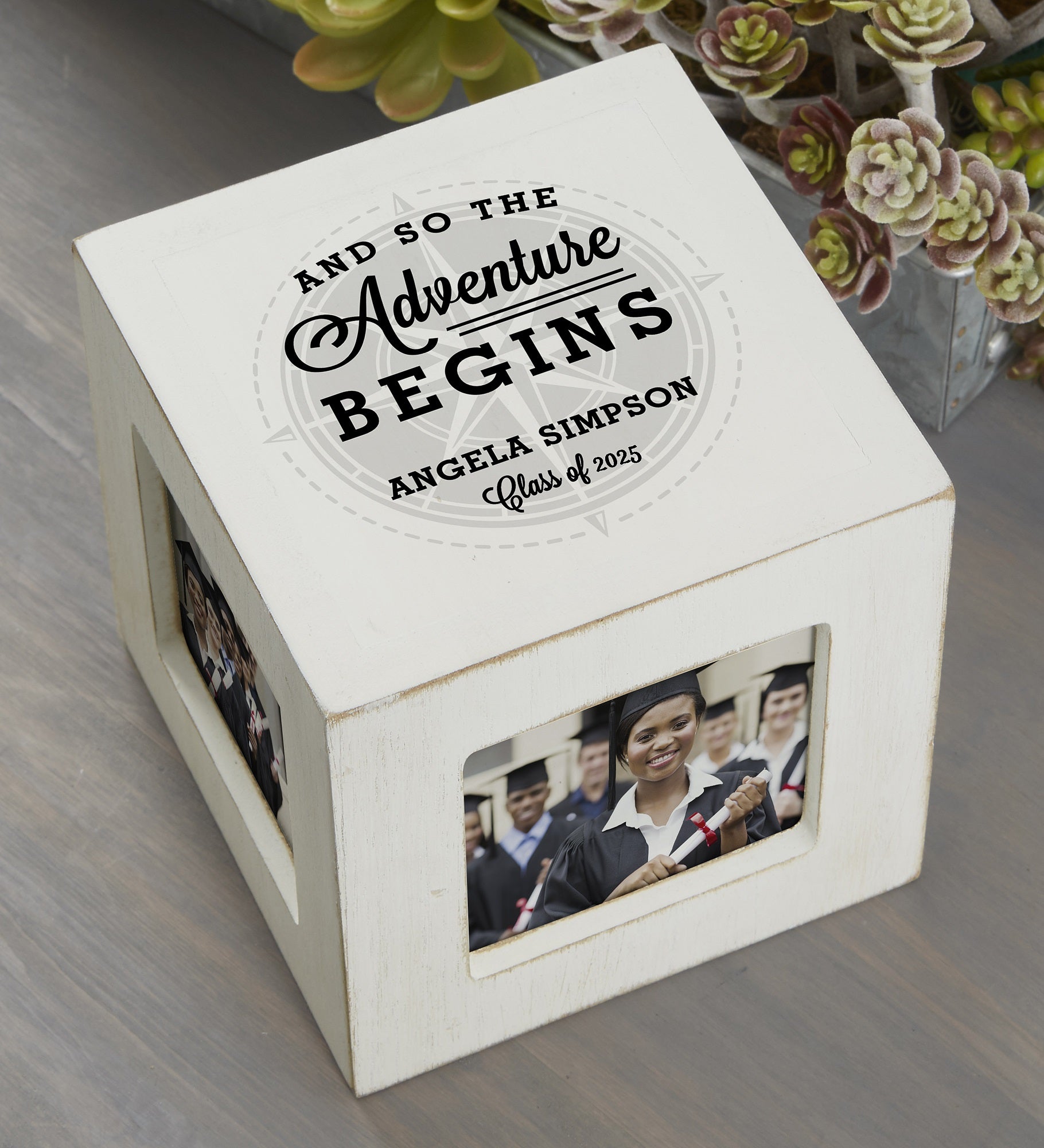 Graduation Compass Personalized Photo Cubes