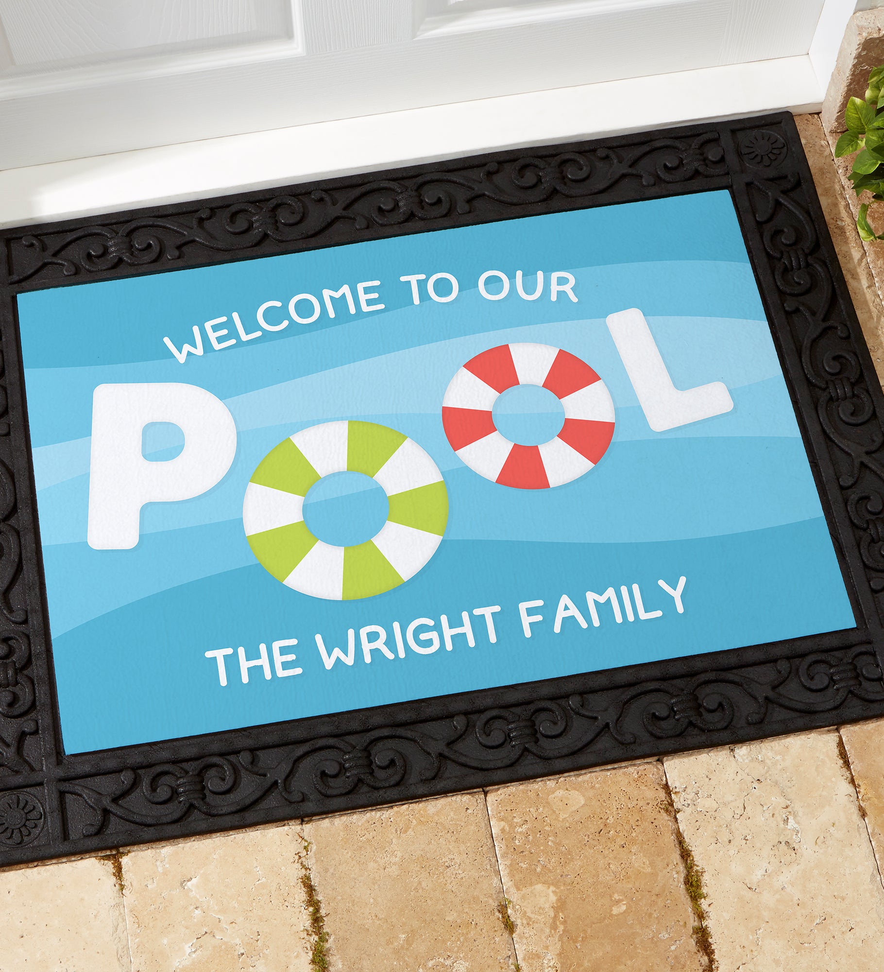 Pool Welcome Personalized Doormats