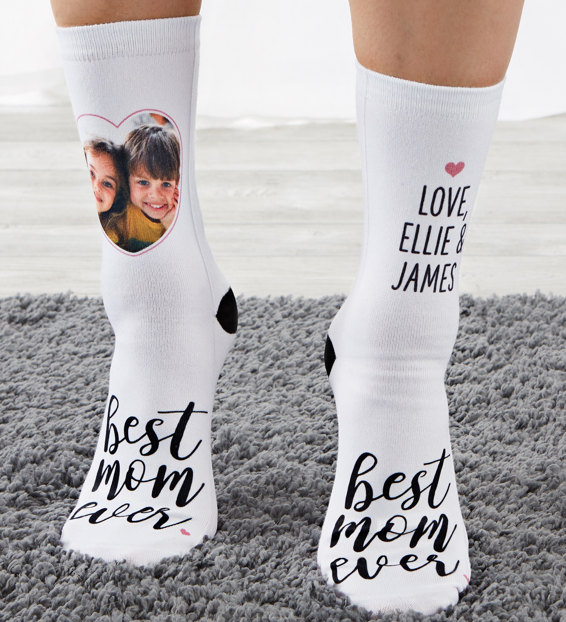 Best Mom Ever Personalized Adult Photo Socks