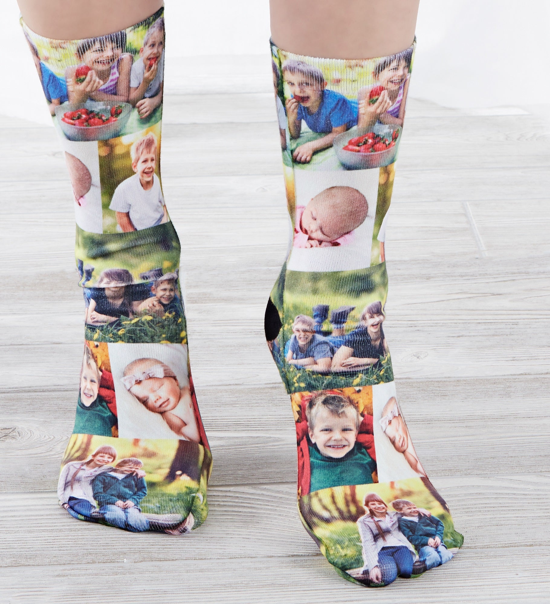 Photo Collage Personalized Photo Adult Socks