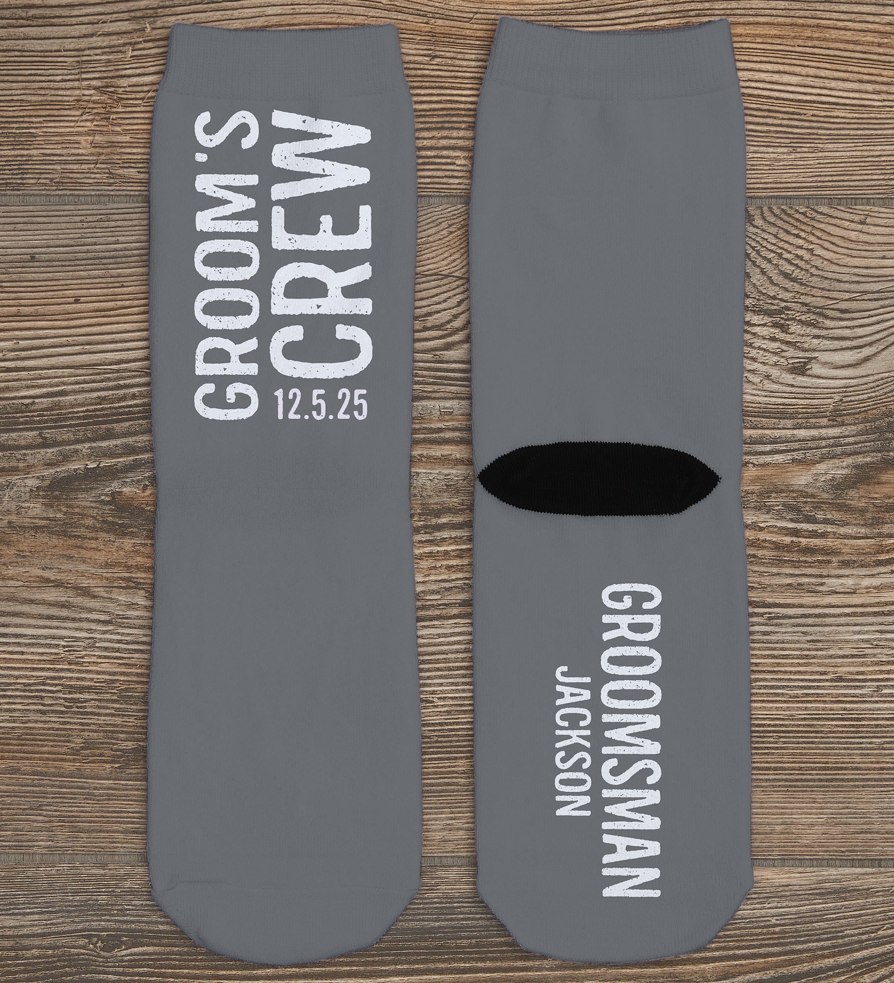 Groom's Crew Personalized Wedding Adult Socks