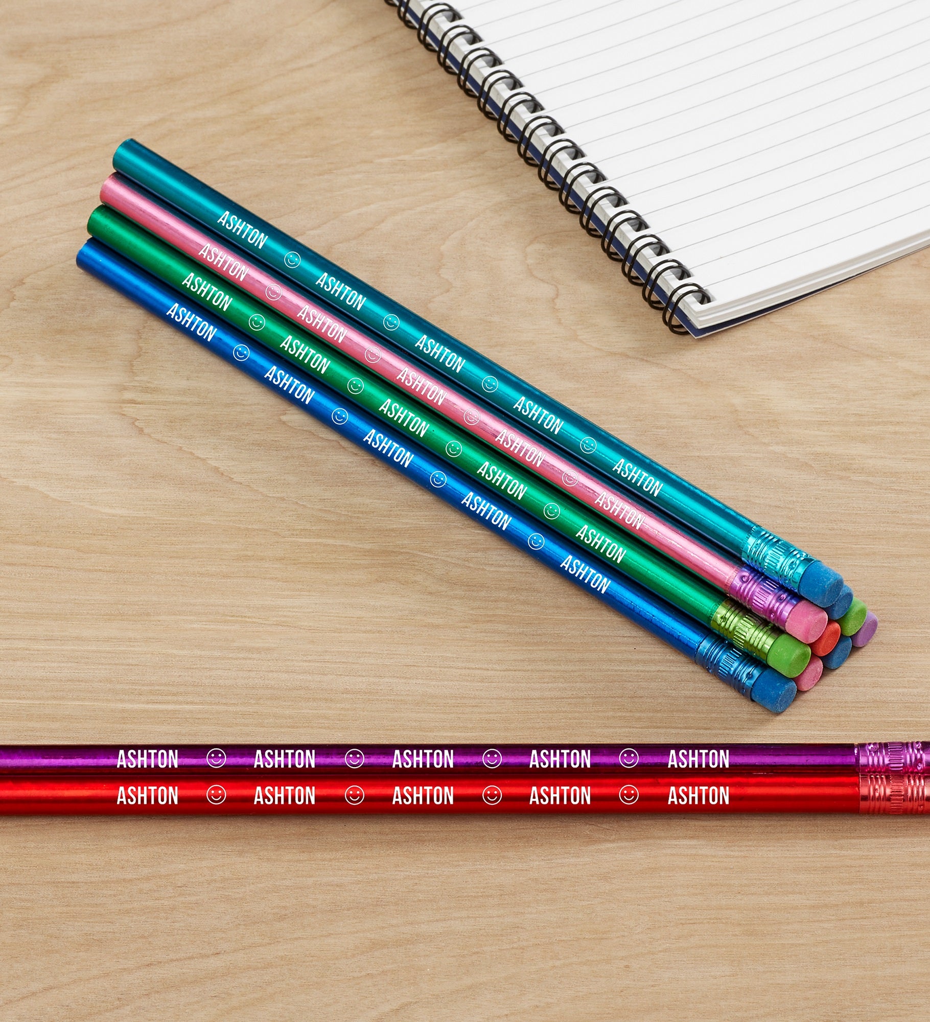 Icons Metallic Personalized Pencil Sets