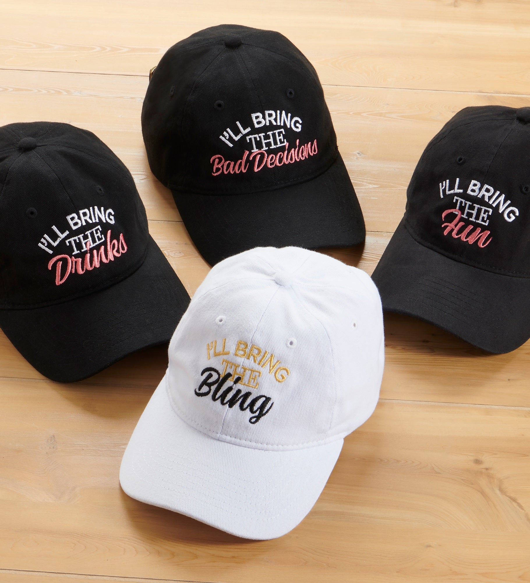 "I'll Bring The" Embroidered Baseball Caps