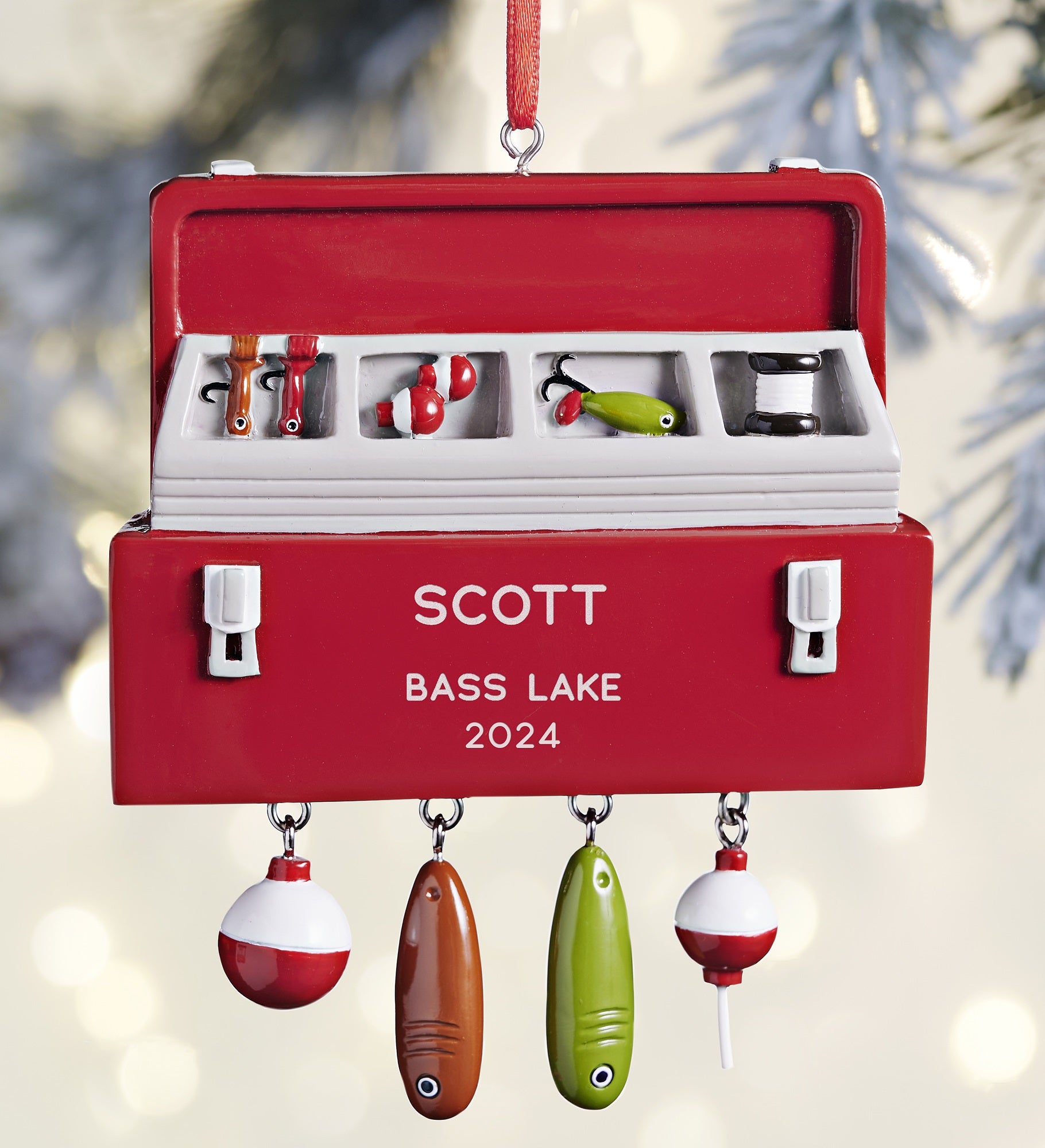 Fishing Tackle Box,[object Object], Personalized Ornament