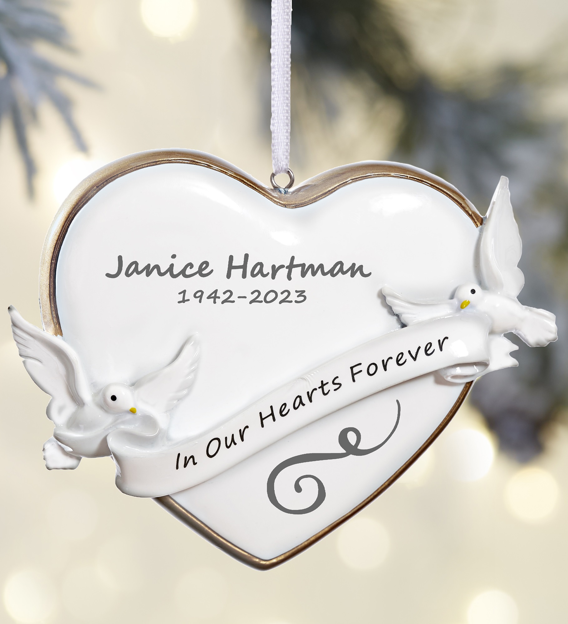 In Our Hearts Forever Personalized Memorial Ornament