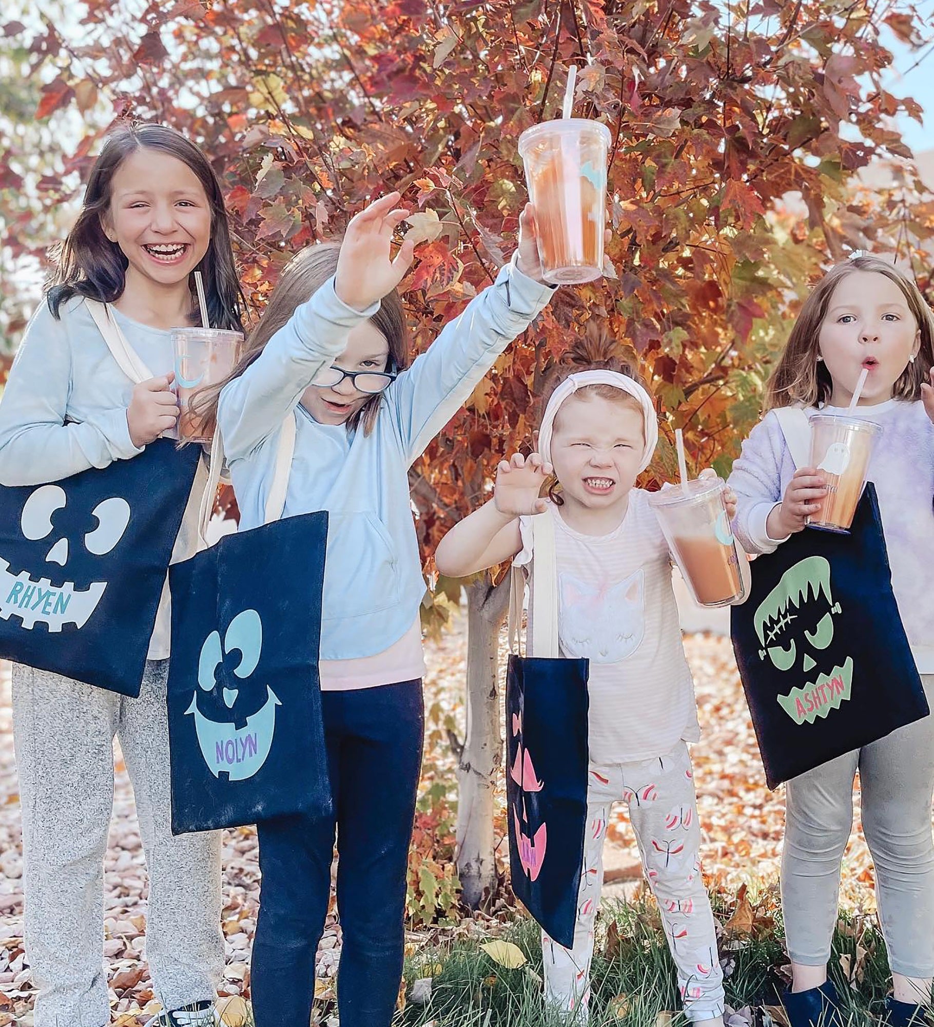 Glow In The Dark Jack o' Lantern Personalized Halloween Treat Bag