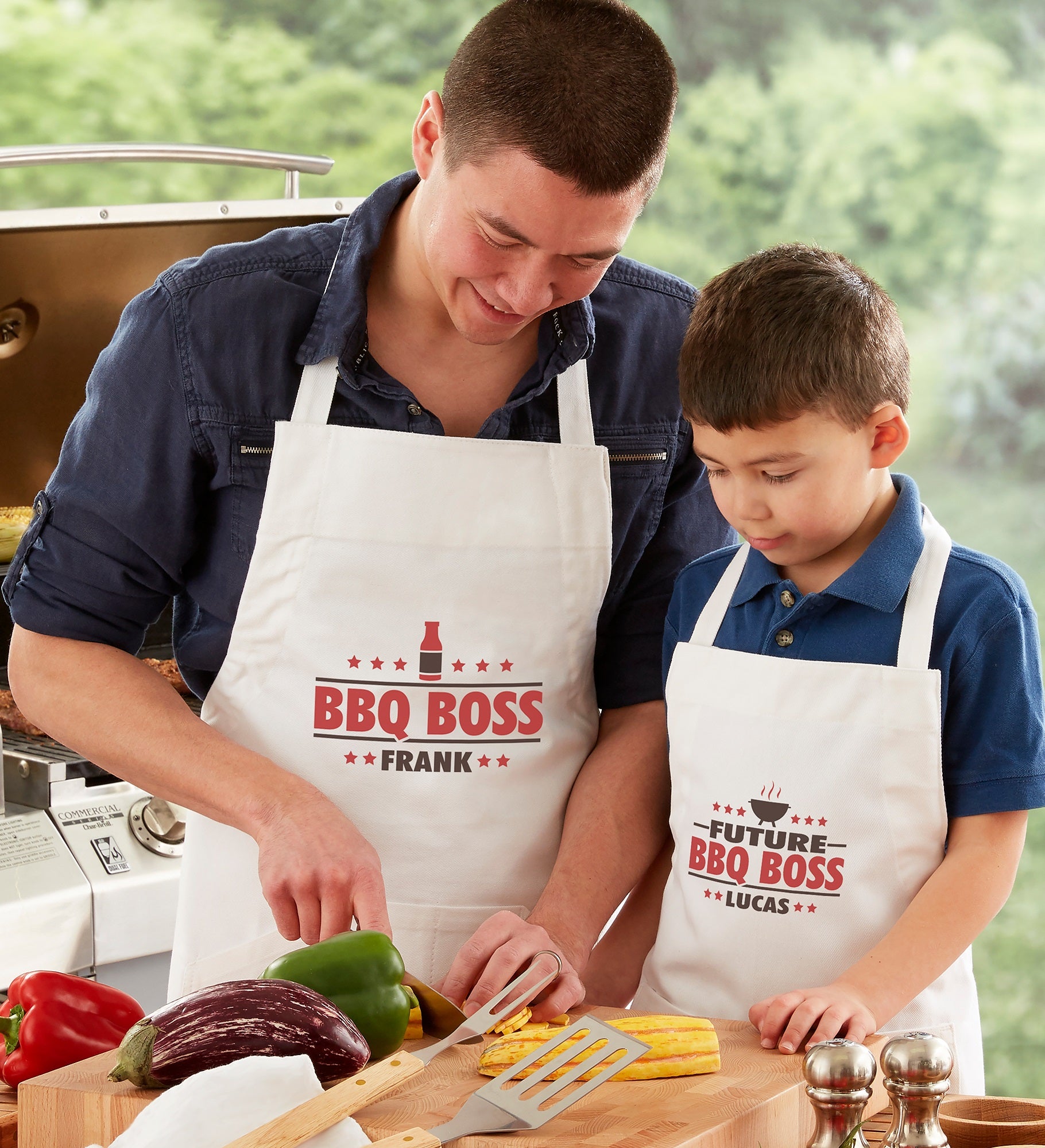 BBQ Boss Personalized Aprons & Potholders