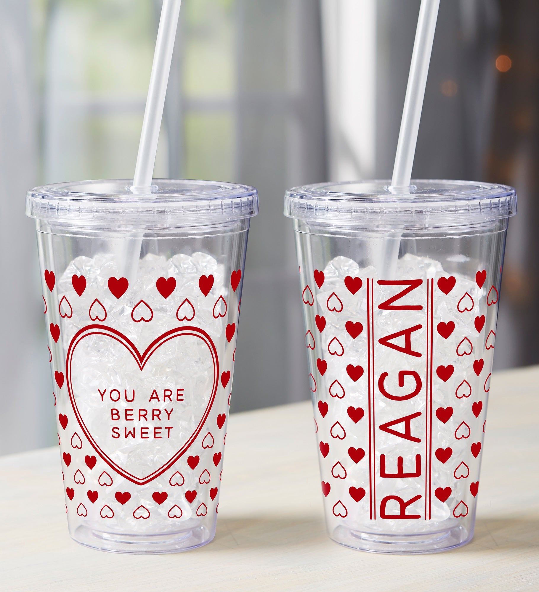 Sweet Hearts Personalized 17 oz. Insulated Acrylic Tumbler