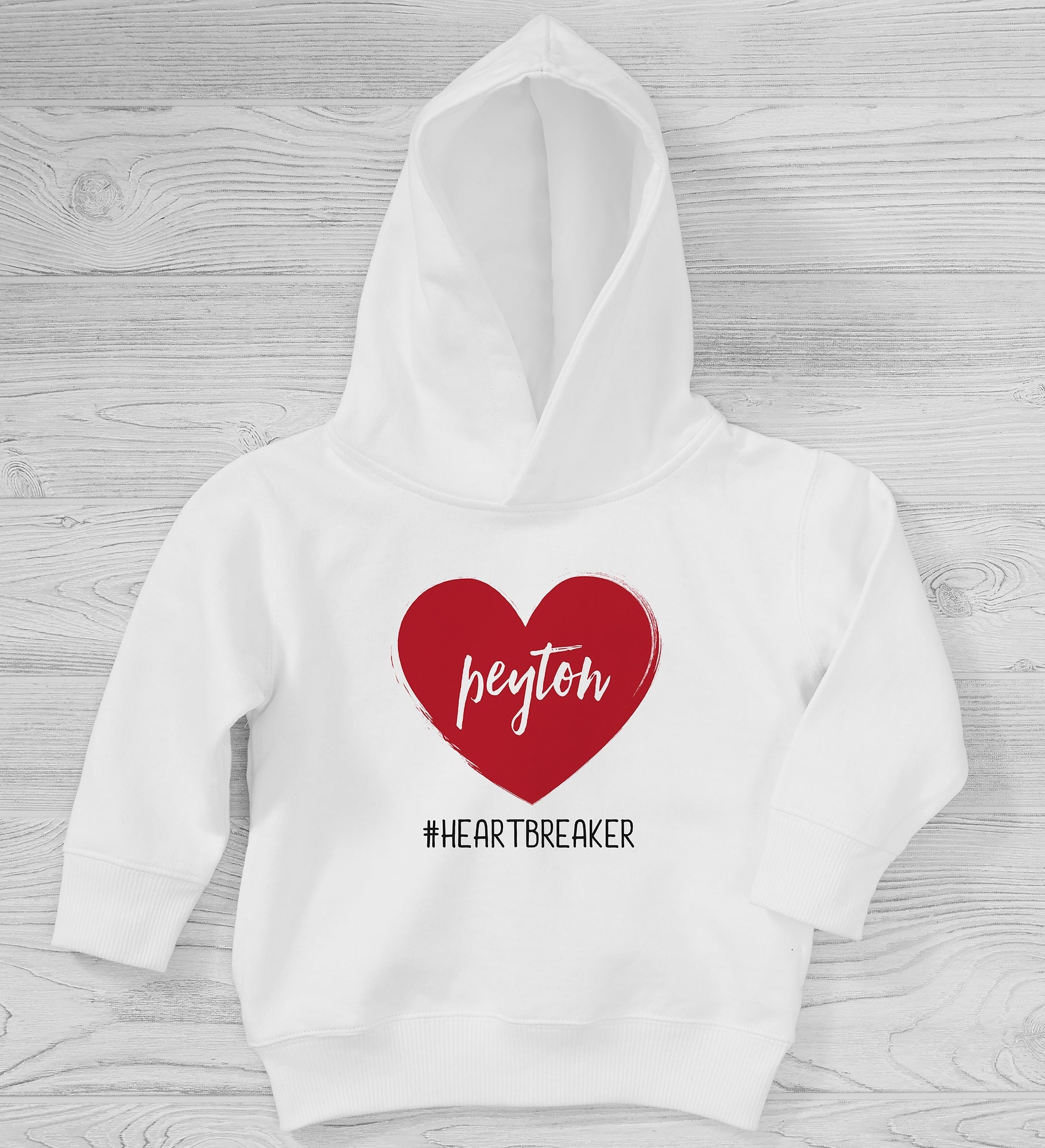 Scripty Heart Personalized Valentine's Day Kids Sweatshirts