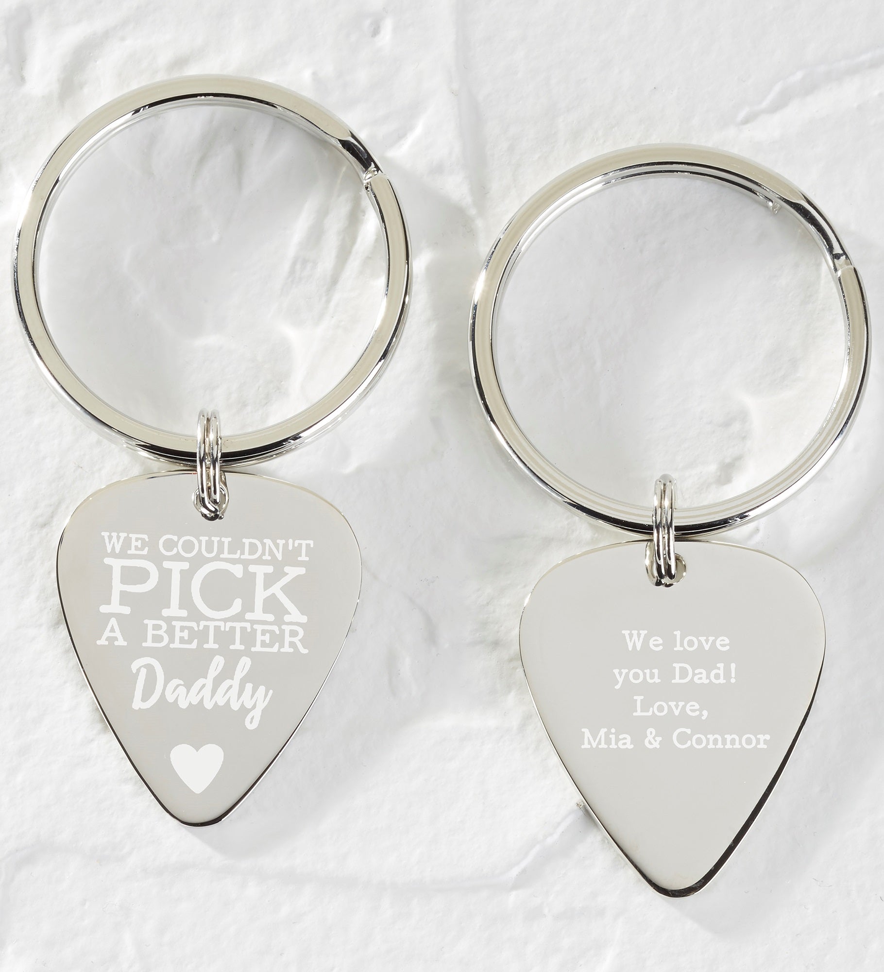 Couldn't Pick A Better Dad Personalized Guitar Pick Keychain