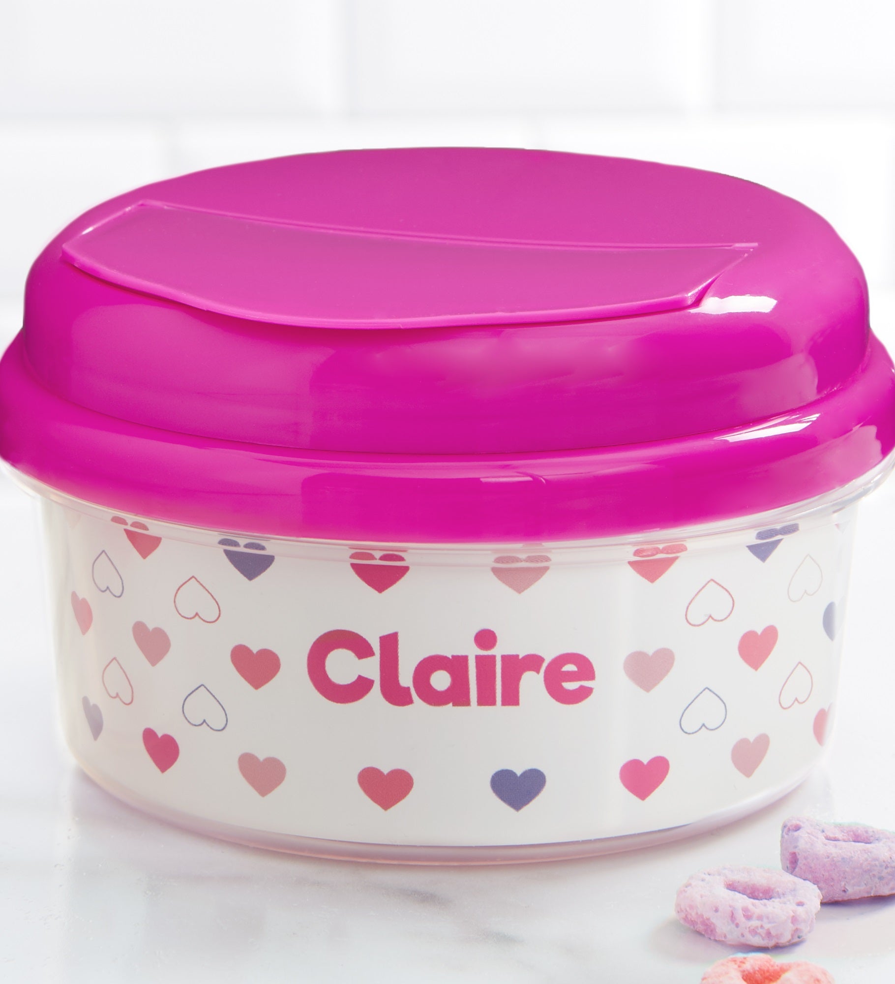 Hearts Personalized Toddler 12 oz. Snack Cup