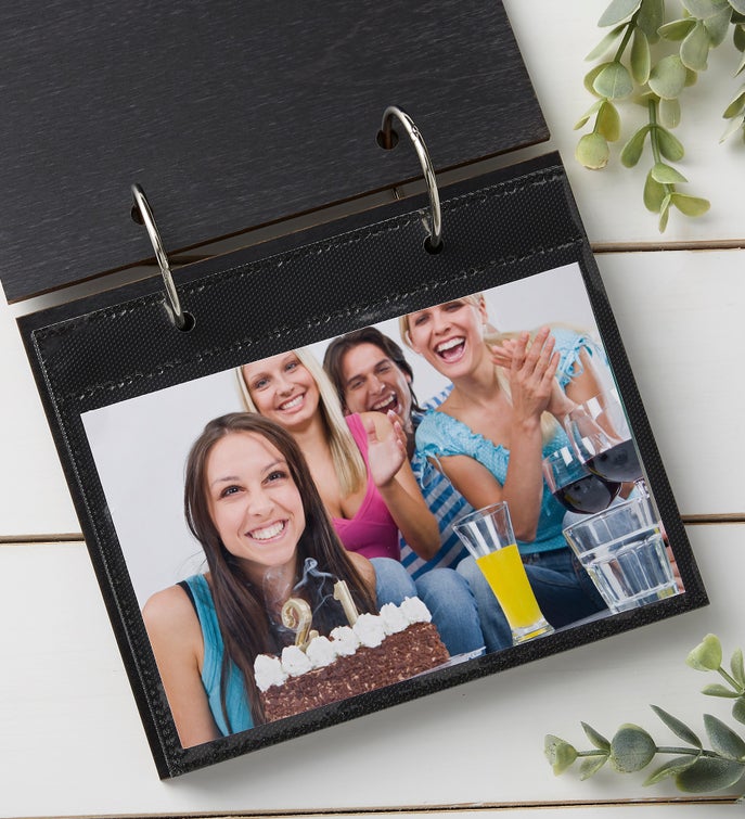 Modern Birthday Personalized Wood Photo Album
