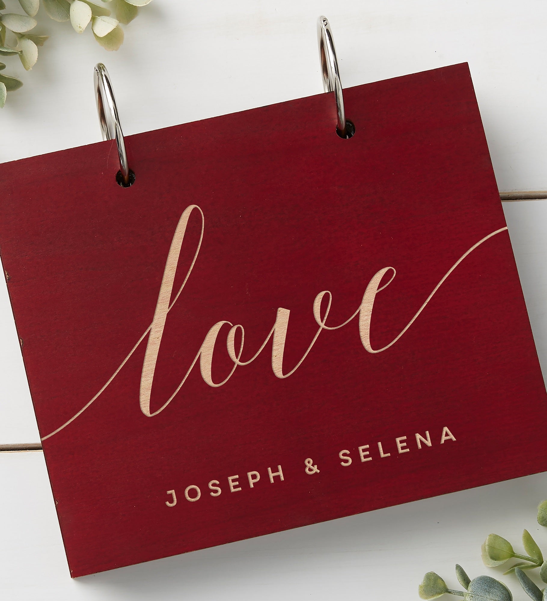 Love Personalized Wood Photo Album 