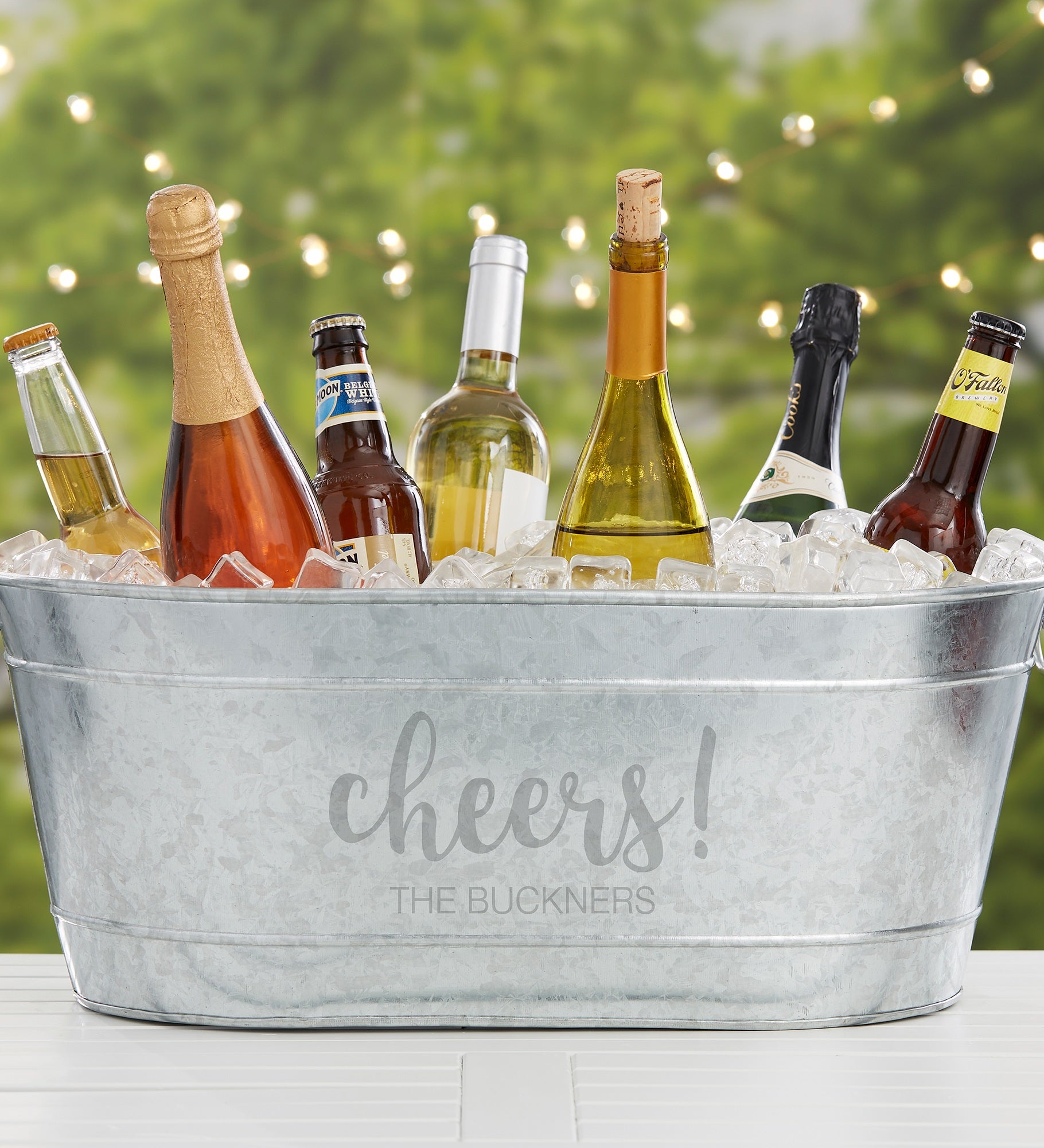 Cheers! Personalized Galvanized Beverage Tub
